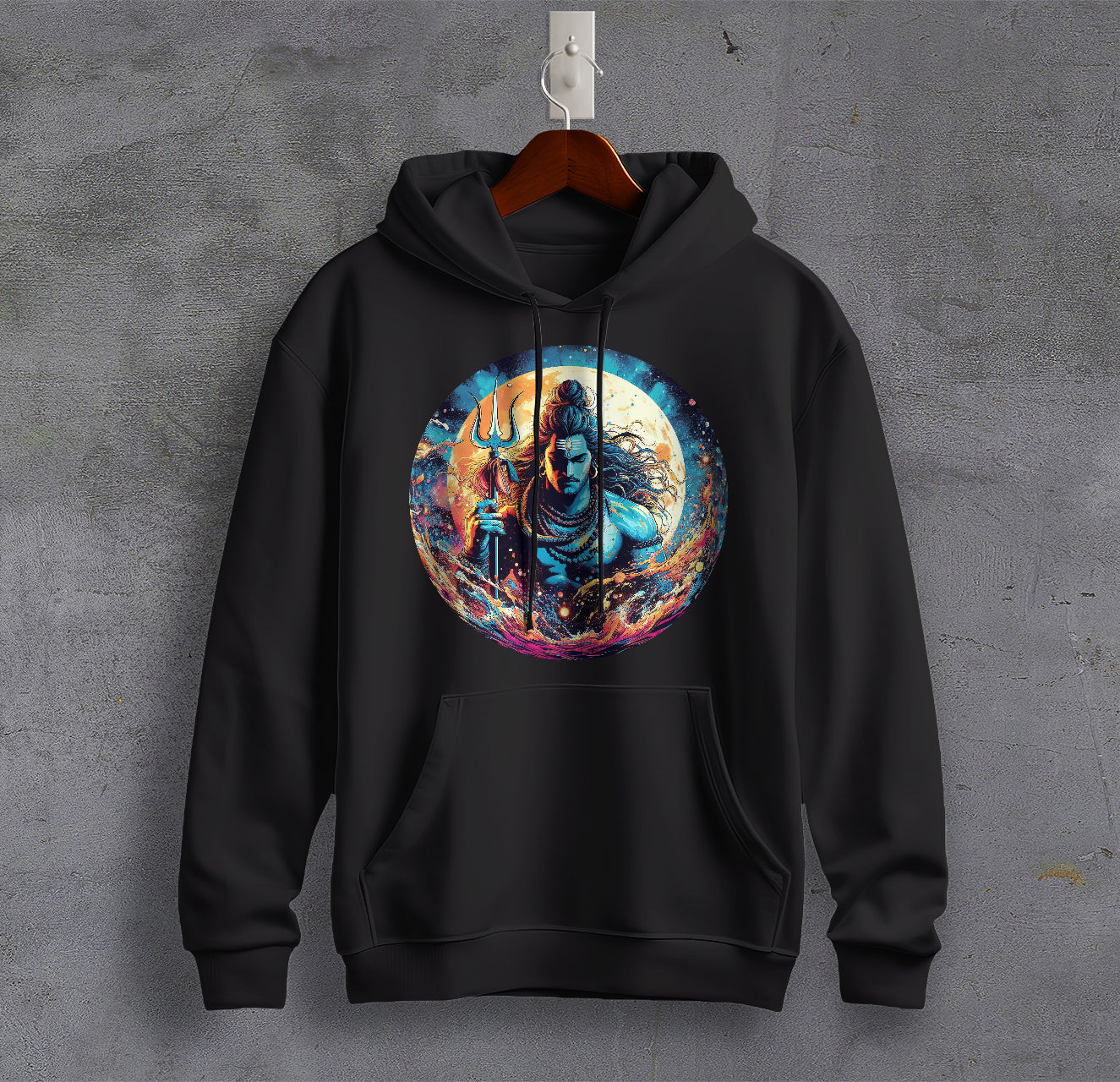 Om Namah Shivaya Mantra Graphic Printed Cotton Sweatshirt for Men Trinity Collection 🔱🔱🔱