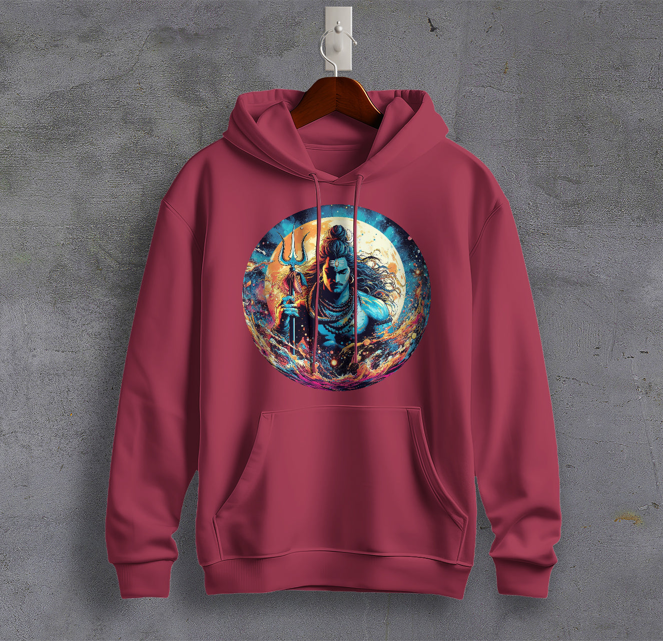 Om Namah Shivaya Mantra Graphic Printed Cotton Sweatshirt for Men Trinity Collection 🔱🔱🔱