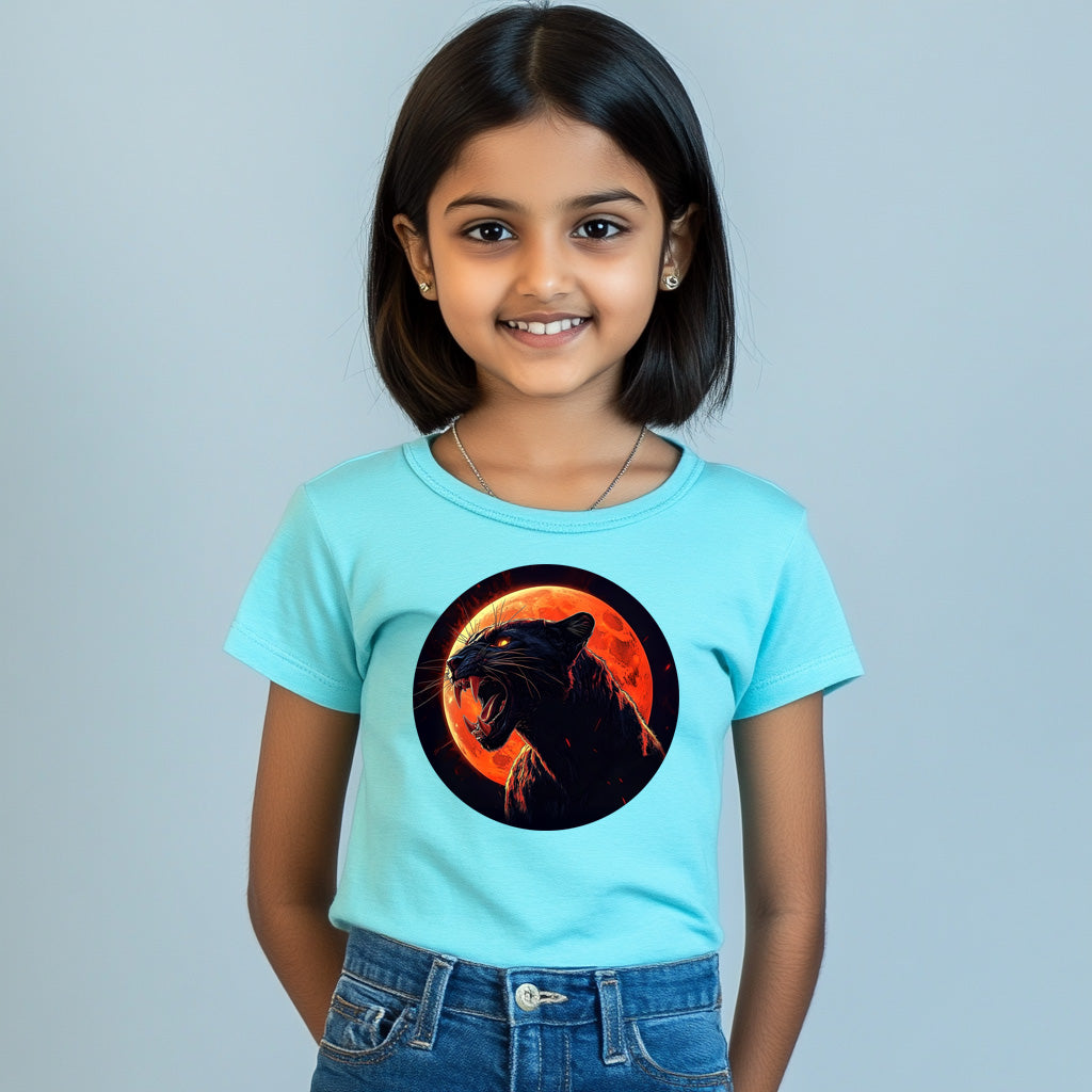 Black Panther T-Shirt for Kids Cotton Fierce Predator
