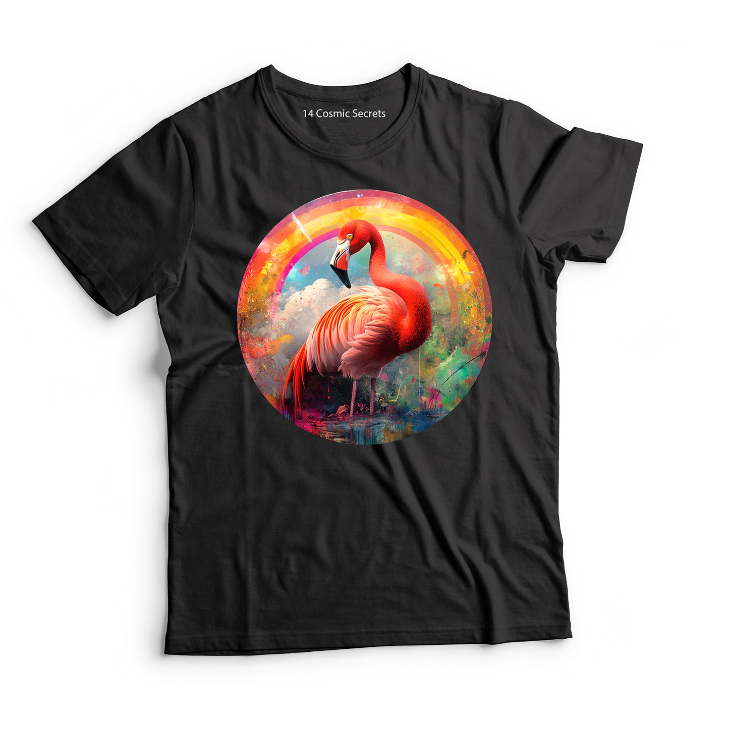 Flamingo T-Shirt for Women Cotton Elegant Sunset