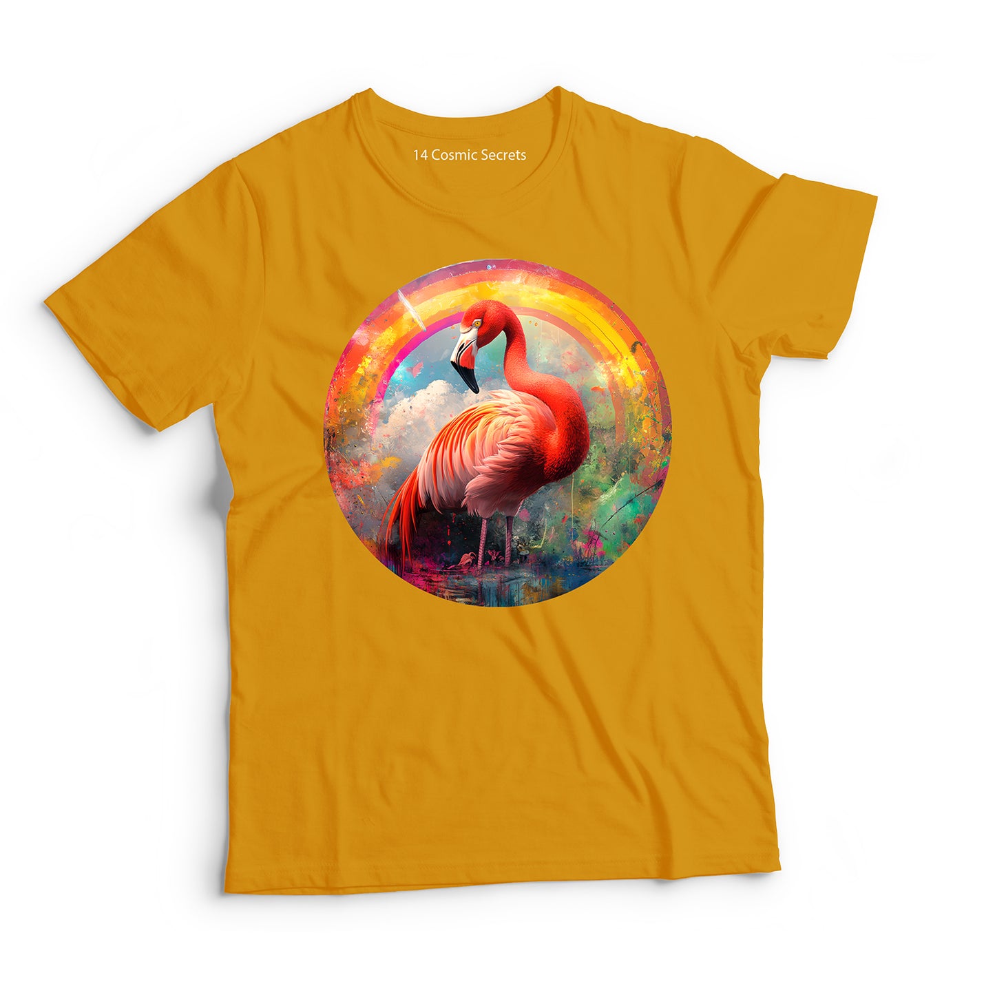 Flamingo T-Shirt for Women Cotton Elegant Sunset