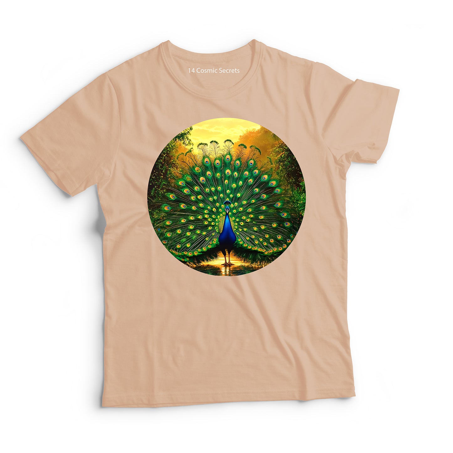 Peacock T-Shirt for Men Cotton Proud Indian