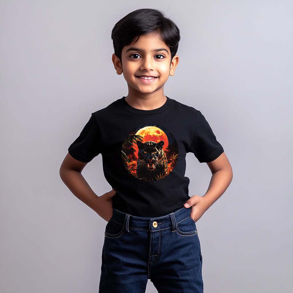 Black Panther T-Shirt for Kids Cotton Enigmatic Wild