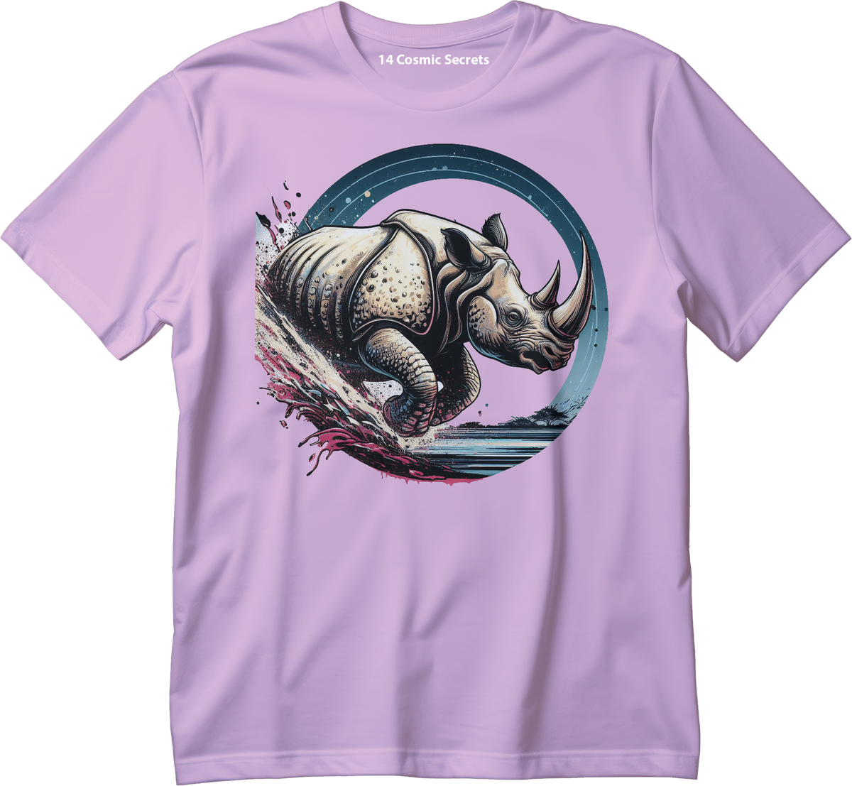 Rhino Forever Graphic Printed T-Shirt Cotton T-Shirt Magnificence of India T-Shirt