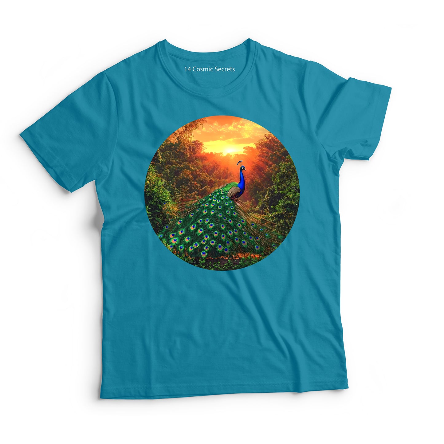 Peacock T-Shirt for Kids Cotton Radiant Wild
