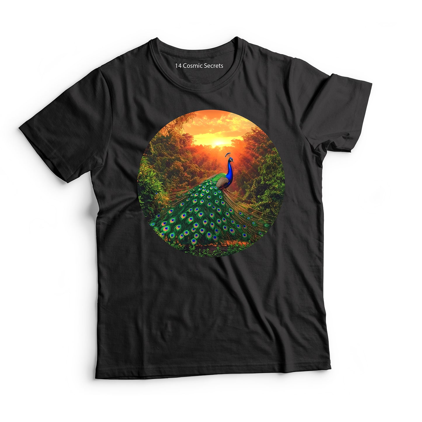 Peacock T-Shirt for Kids Cotton Radiant Wild