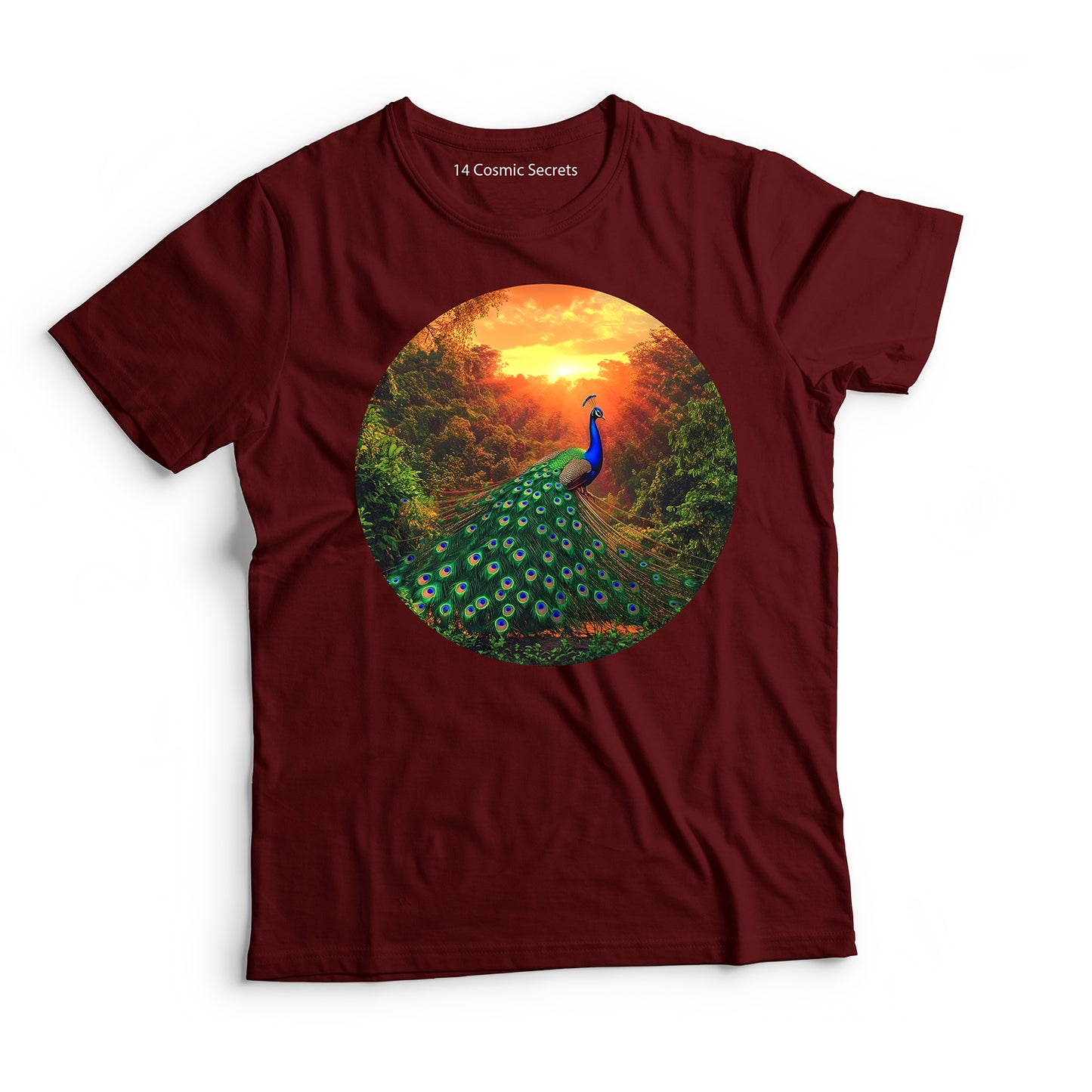 Peacock T-Shirt for Kids Cotton Radiant Wild