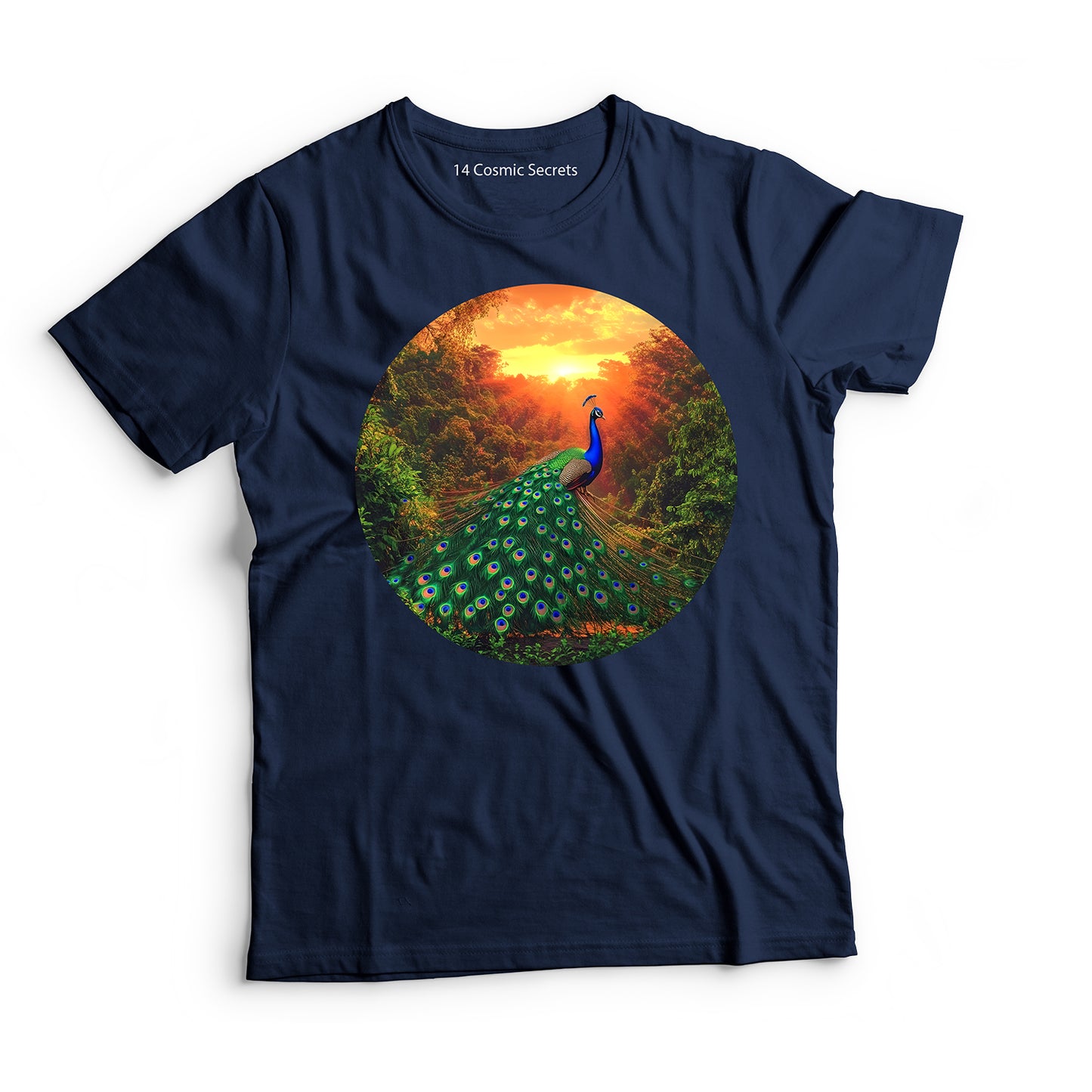 Peacock T-Shirt for Kids Cotton Radiant Wild