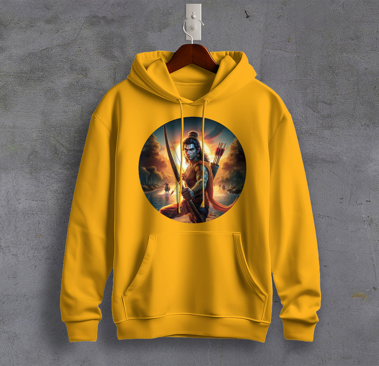 Rama's Valor Unleashed Graphic Printed Sweatshirt for Men Cotton Sweatshirt Original Super Heroes of India Hoodie