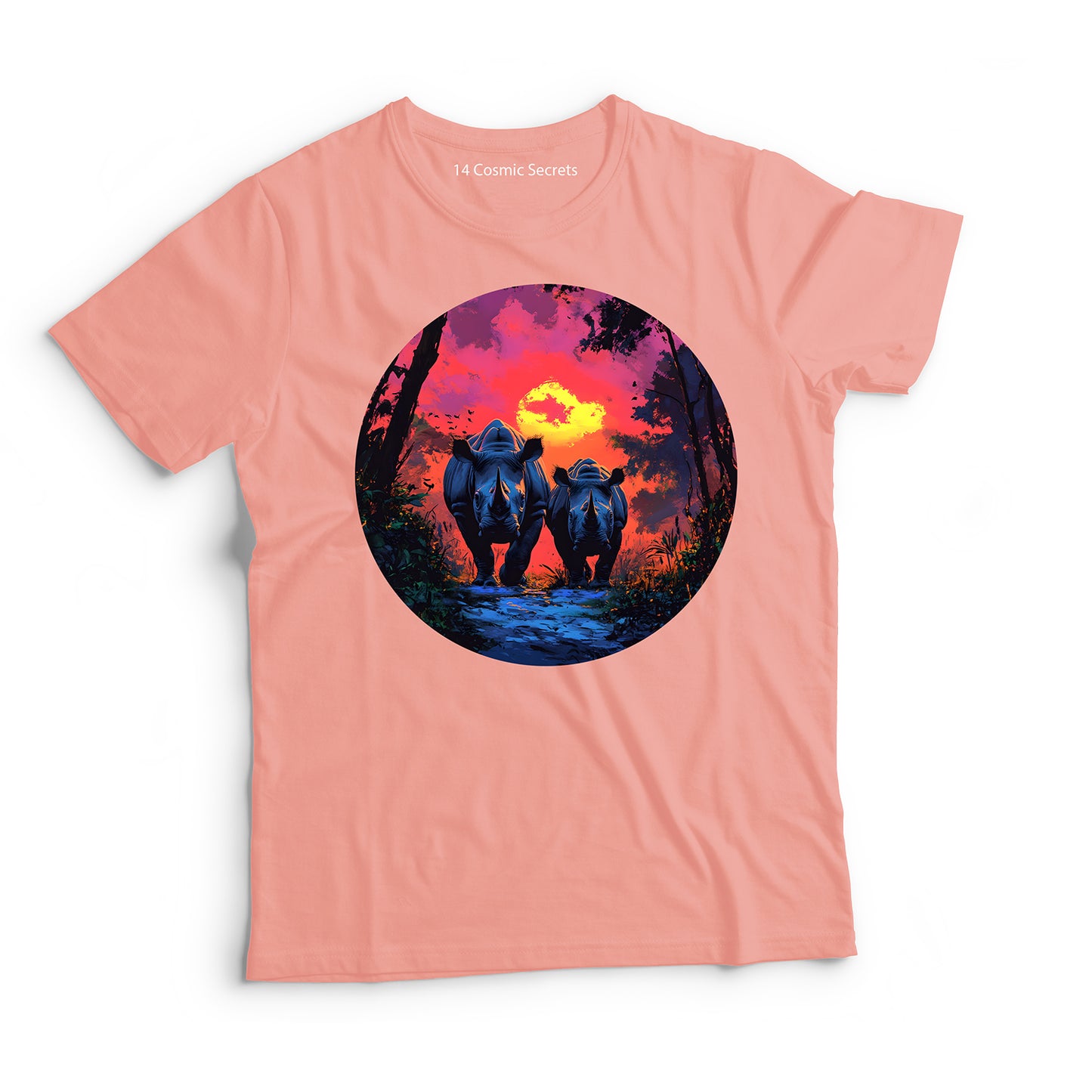 Rhino T-Shirt for Women Cotton Mighty Forest