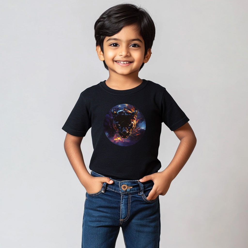 Black Panther T-Shirt for Kids Cotton Noble Strength