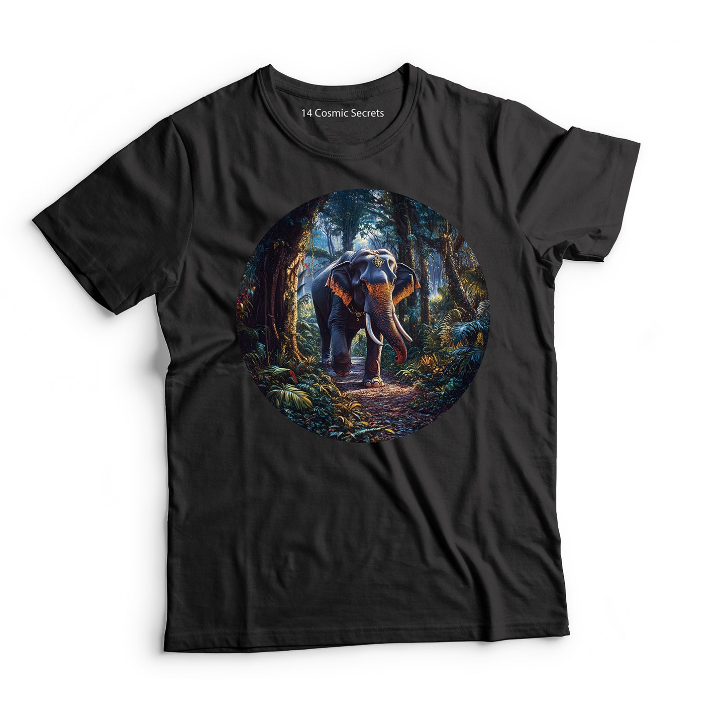 Elephant T-Shirt for Women Cotton Fearless Forest