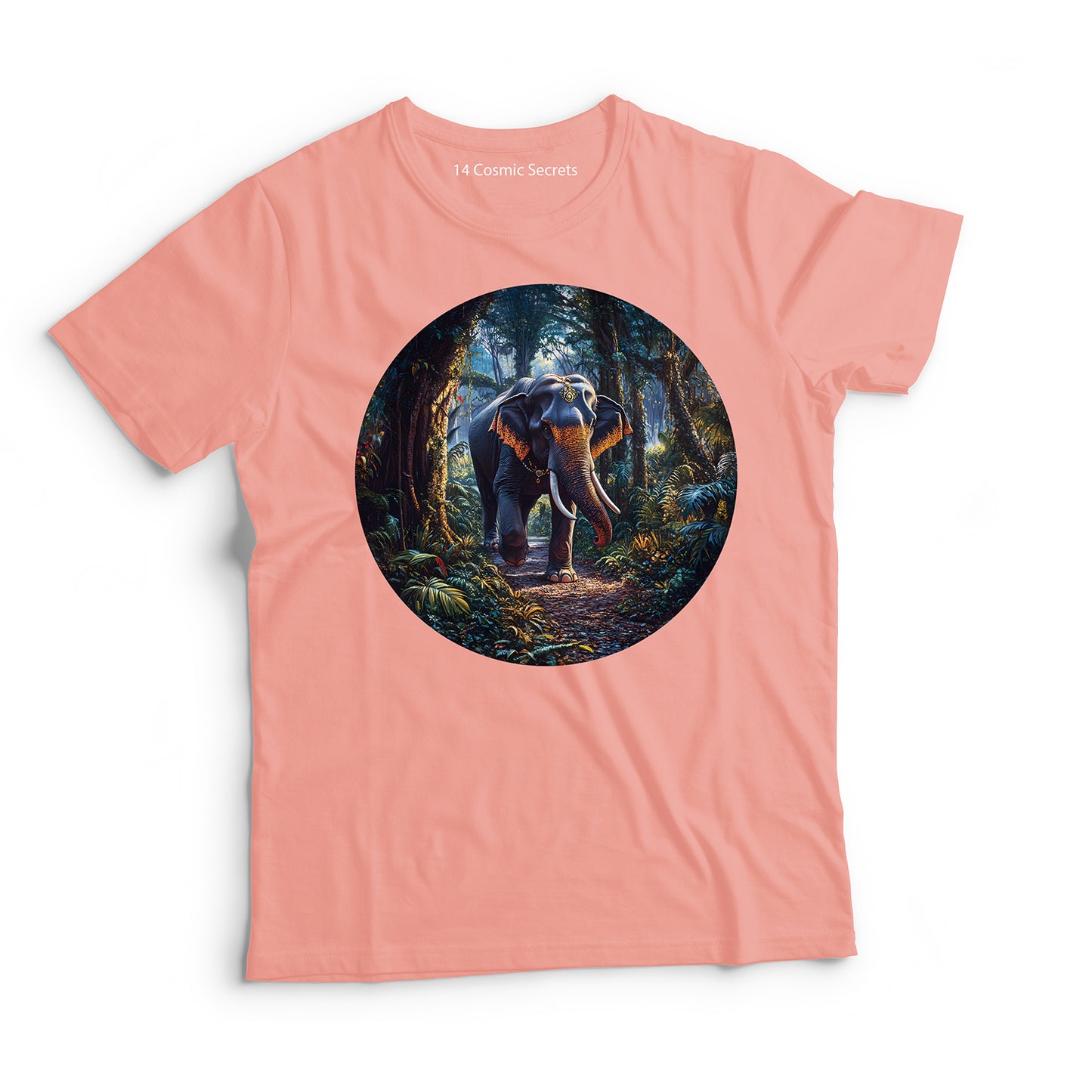 Elephant T-Shirt for Women Cotton Fearless Forest