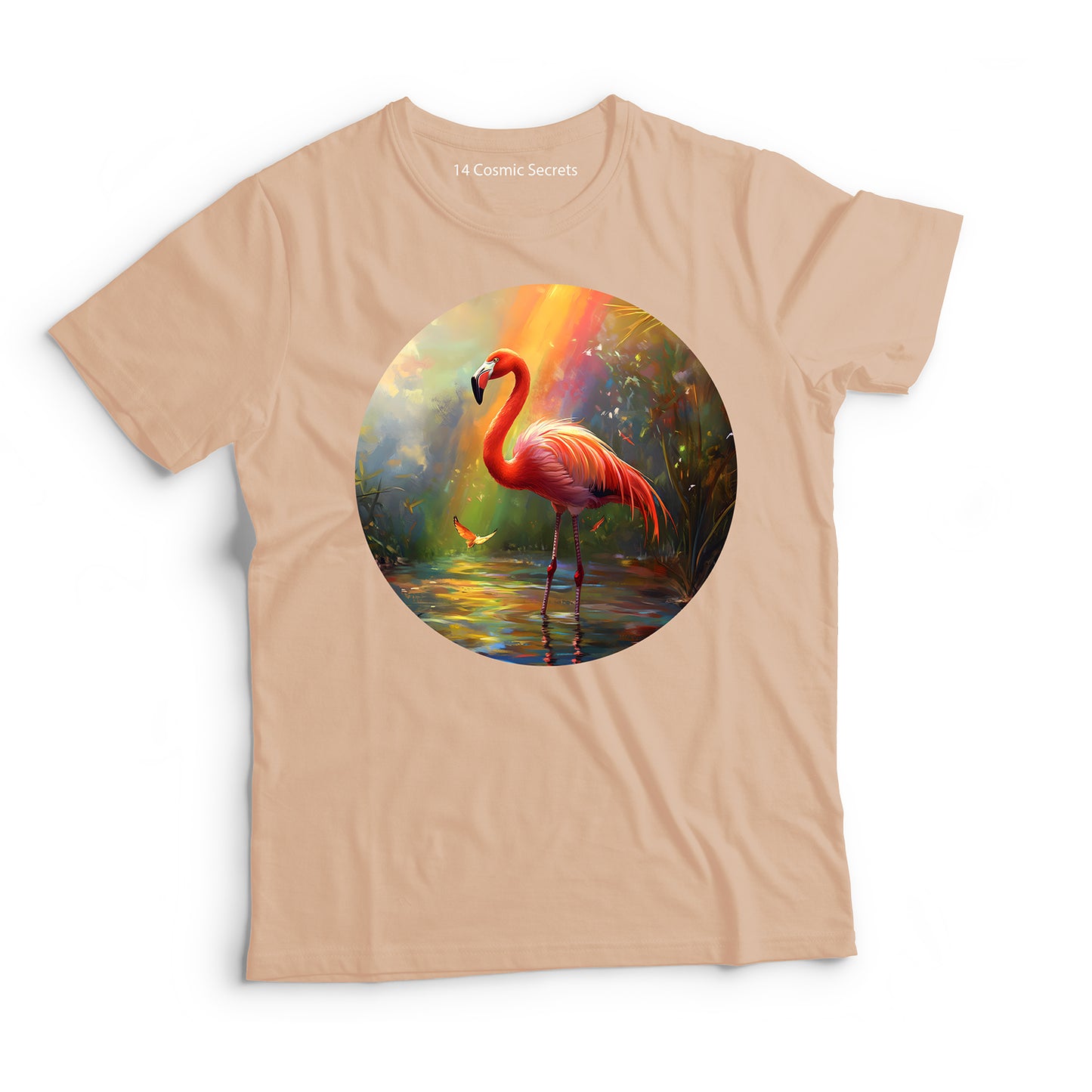 Flamingo T-Shirt for Men Cotton Serene Lagoon