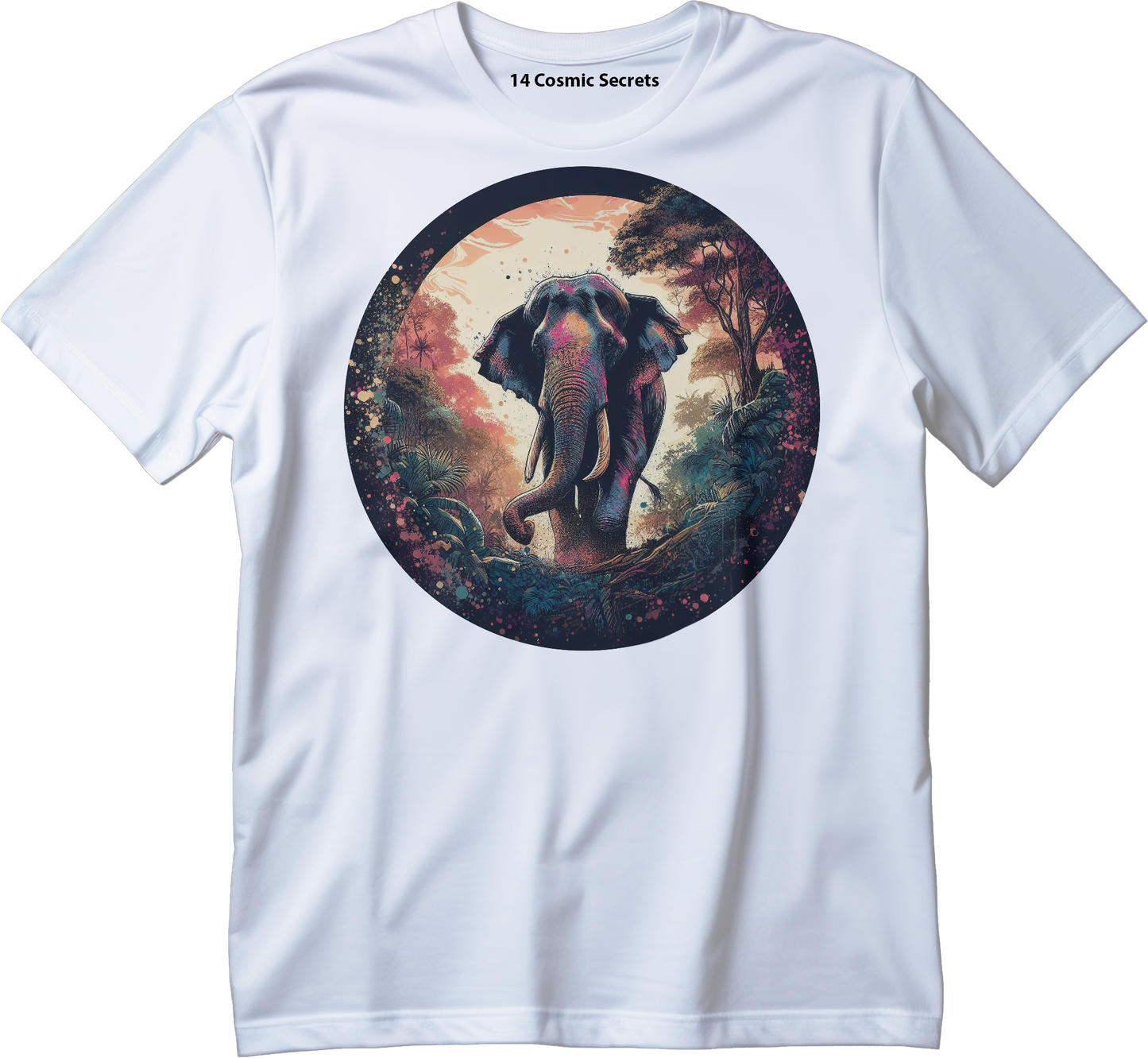 Elephant Majesty Tee Graphic Printed T-Shirt Cotton T-Shirt Magnificence of India T-Shirt