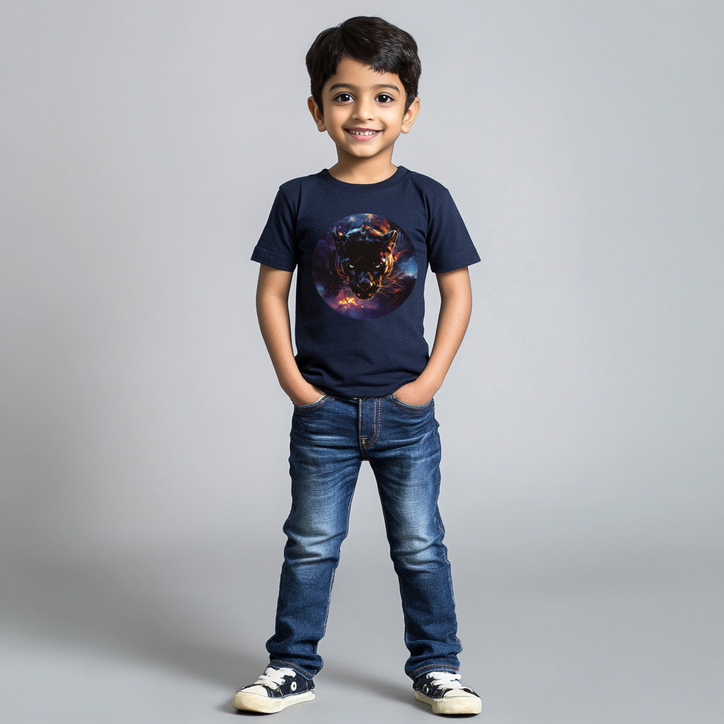 Black Panther T-Shirt for Kids Cotton Noble Strength