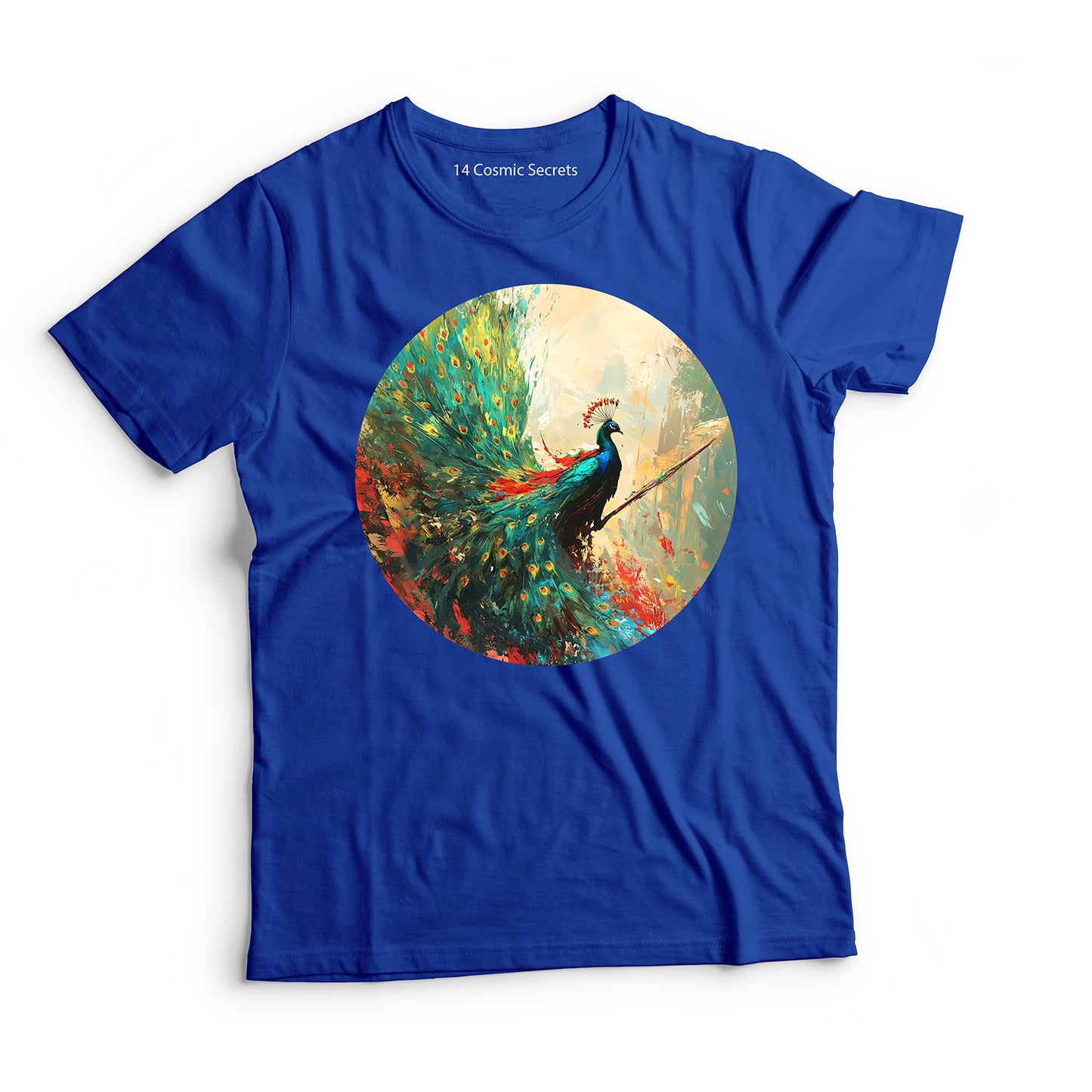 Peacock T-Shirt for Men Cotton Noble Spirit