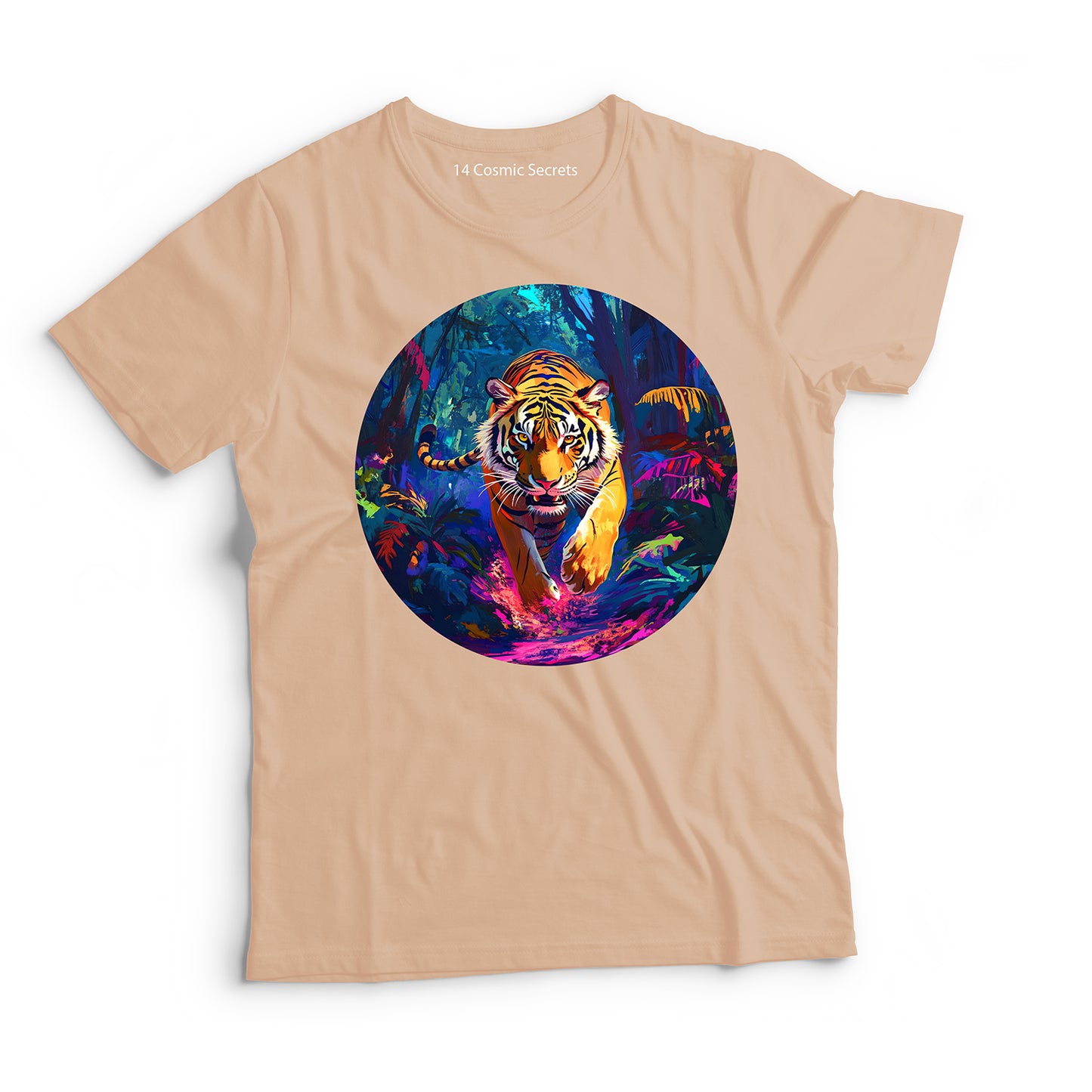 Tiger T-Shirt for Men Cotton Agile Forest