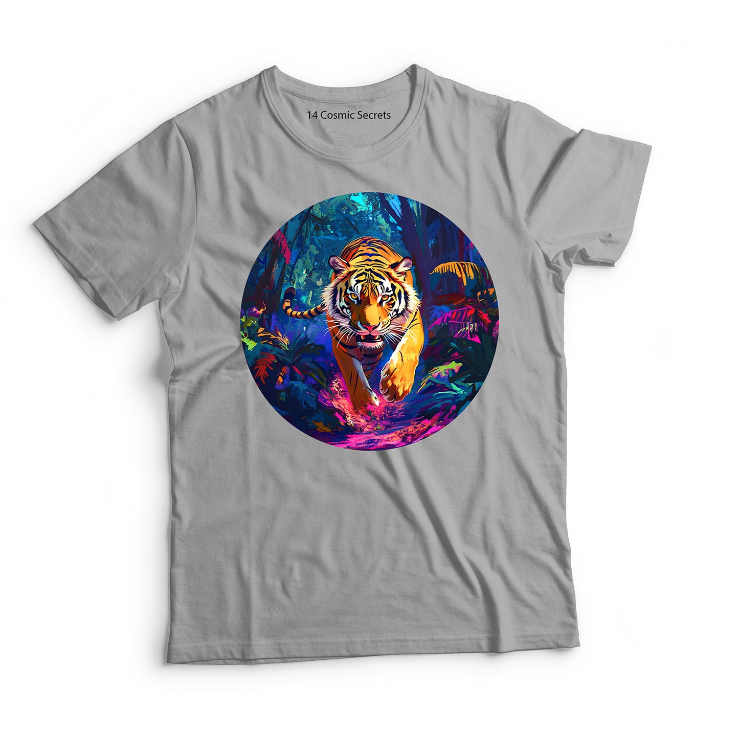 Tiger T-Shirt for Men Cotton Agile Forest