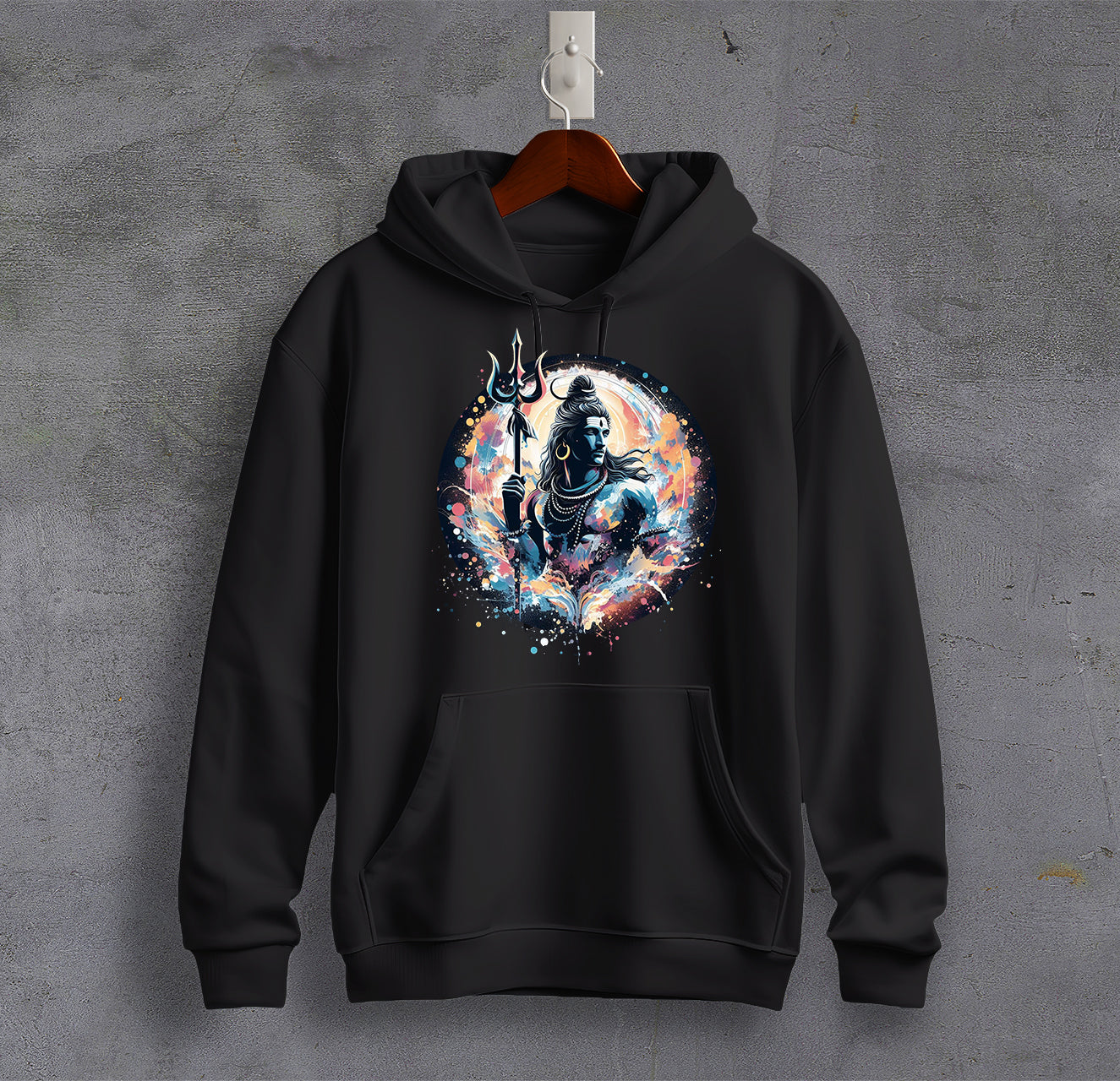 Shiva is the Universe Hooded Sweatshirt Graphic Printed Cotton Hoodie for Men Trinity Collection 🔱🔱🔱