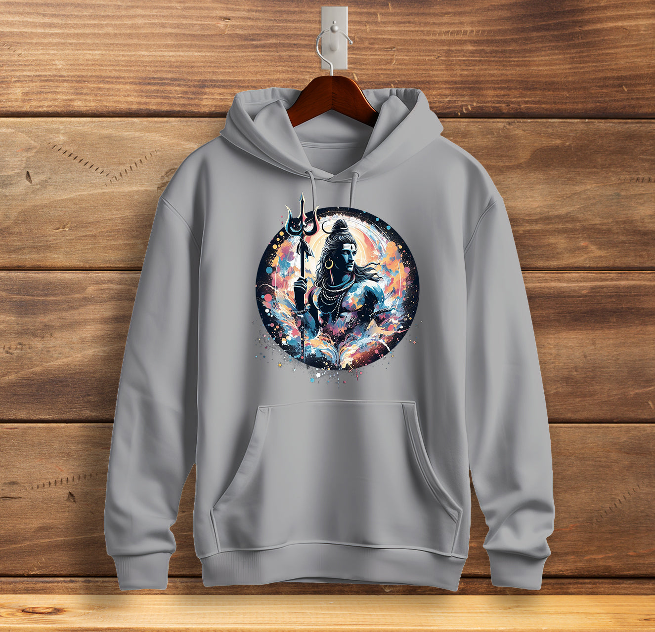 Shiva is the Universe Hooded Sweatshirt Graphic Printed Cotton Hoodie for Men Trinity Collection 🔱🔱🔱