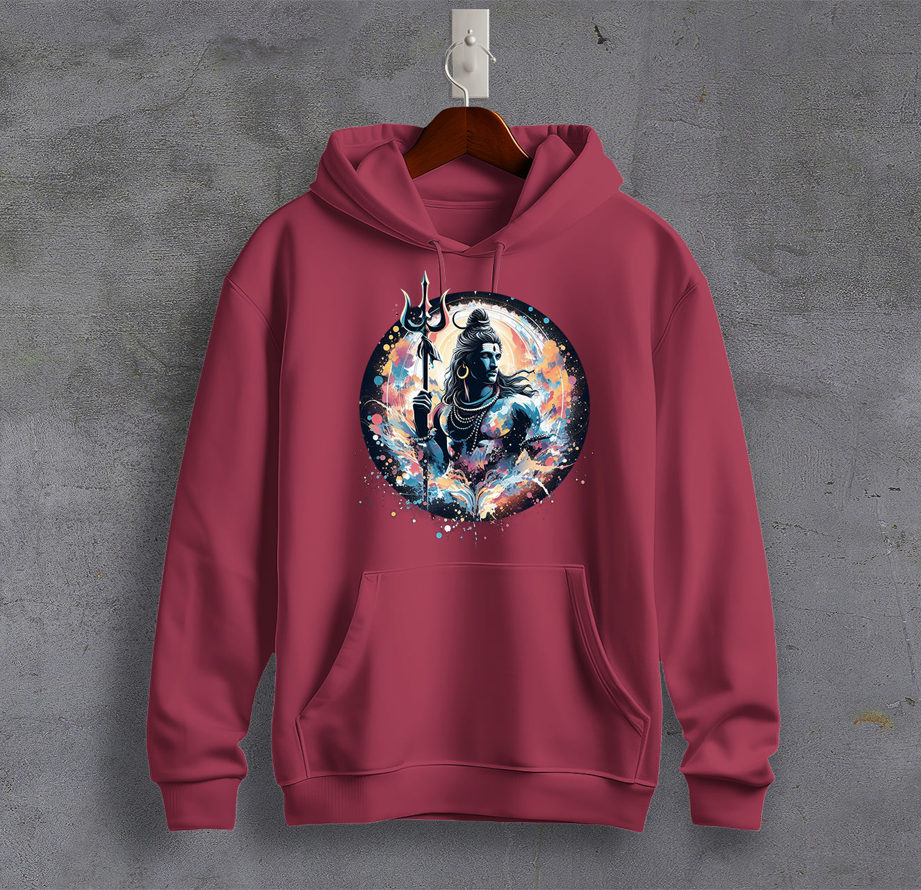 Shiva is the Universe Hooded Sweatshirt Graphic Printed Cotton Hoodie for Men Trinity Collection 🔱🔱🔱