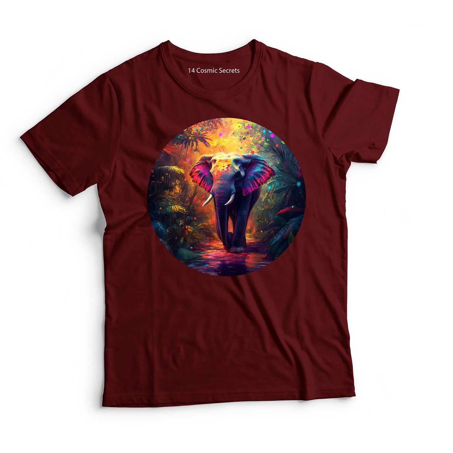 Elephant T-Shirt for Men Cotton Brave Guardian