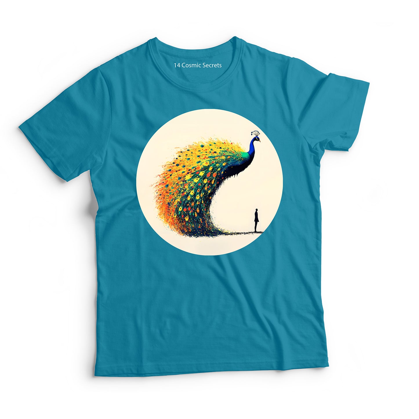 Peacock T-Shirt for Kids Cotton Enchanting Garden