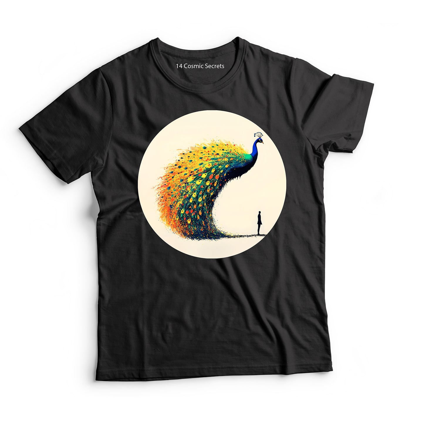 Peacock T-Shirt for Kids Cotton Enchanting Garden