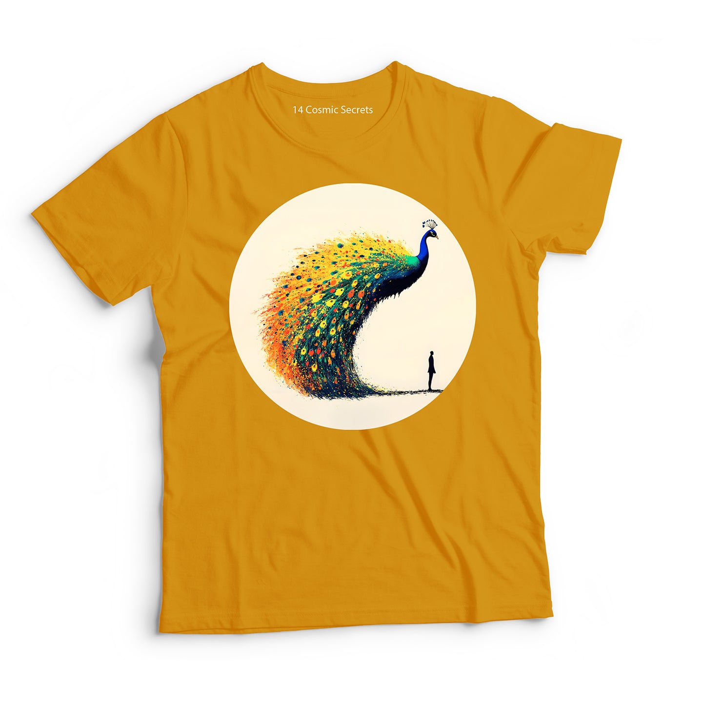 Peacock T-Shirt for Kids Cotton Enchanting Garden