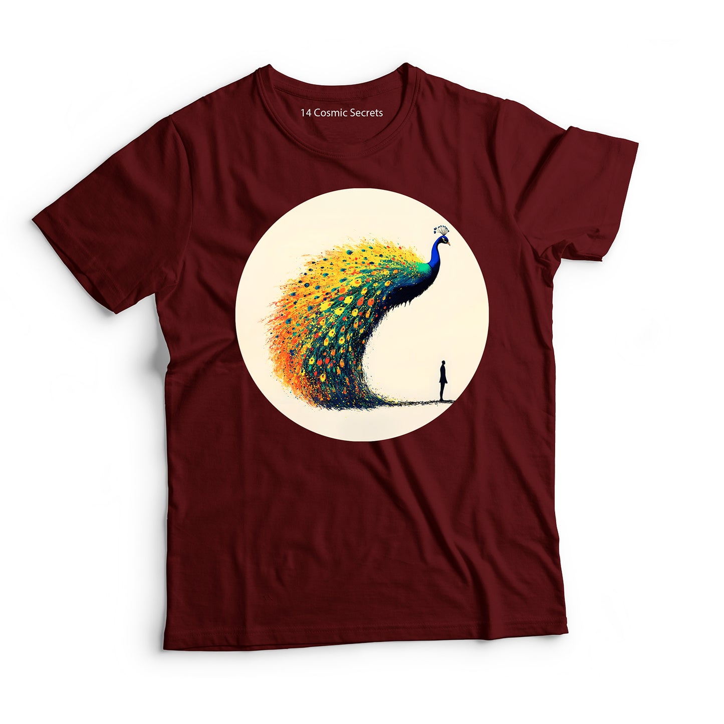 Peacock T-Shirt for Kids Cotton Enchanting Garden