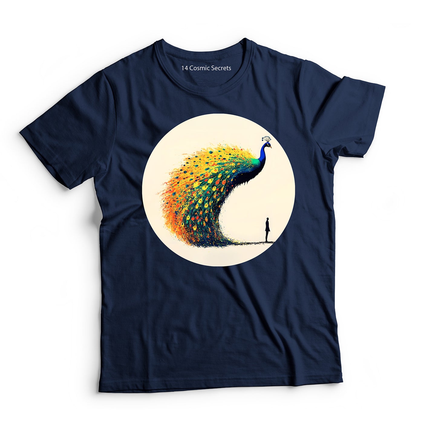 Peacock T-Shirt for Kids Cotton Enchanting Garden