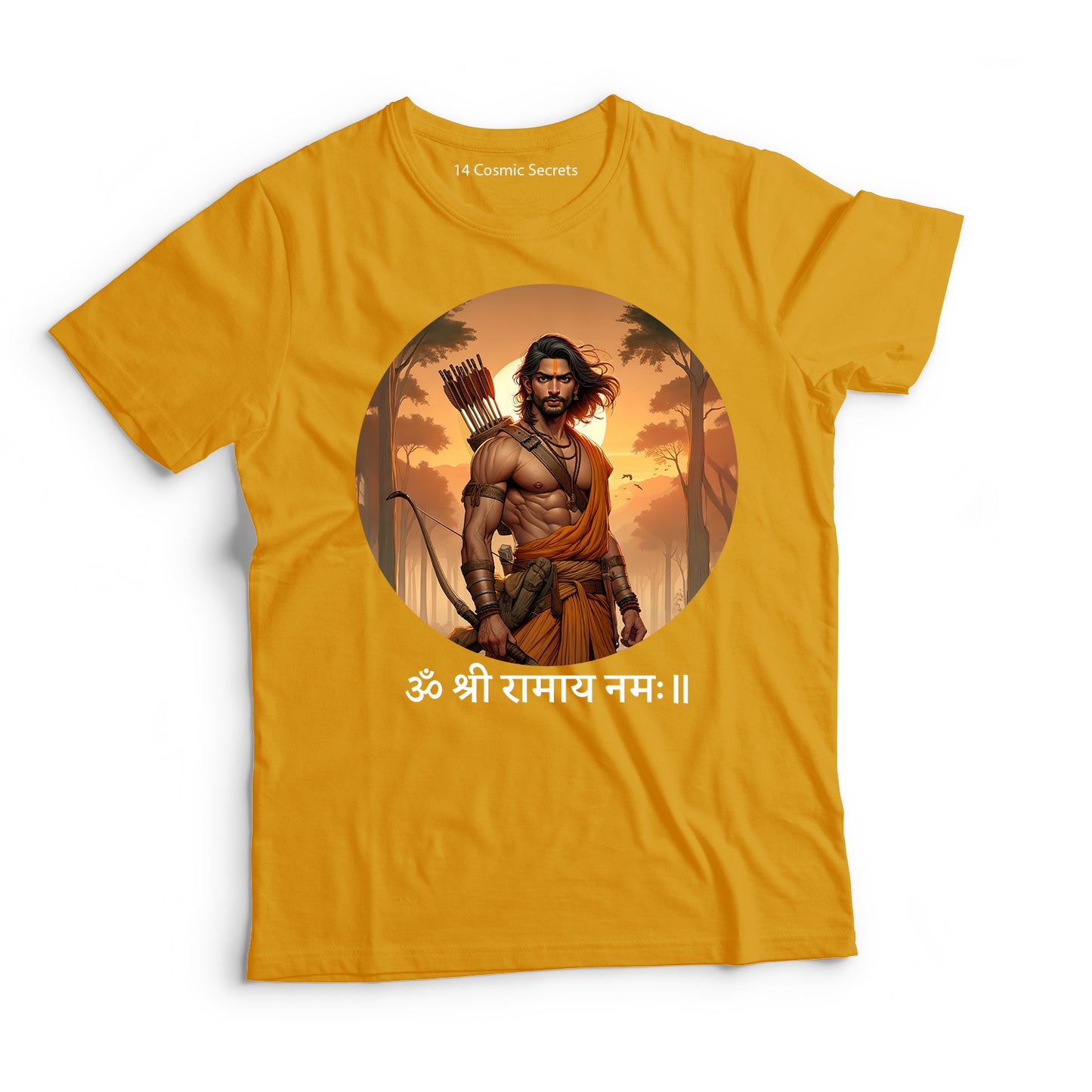 Rama's Footsteps: Pilgrim's Path Graphic Printed T-Shirt for Men Cotton T-Shirt Original Super Heroes of India T-Shirt