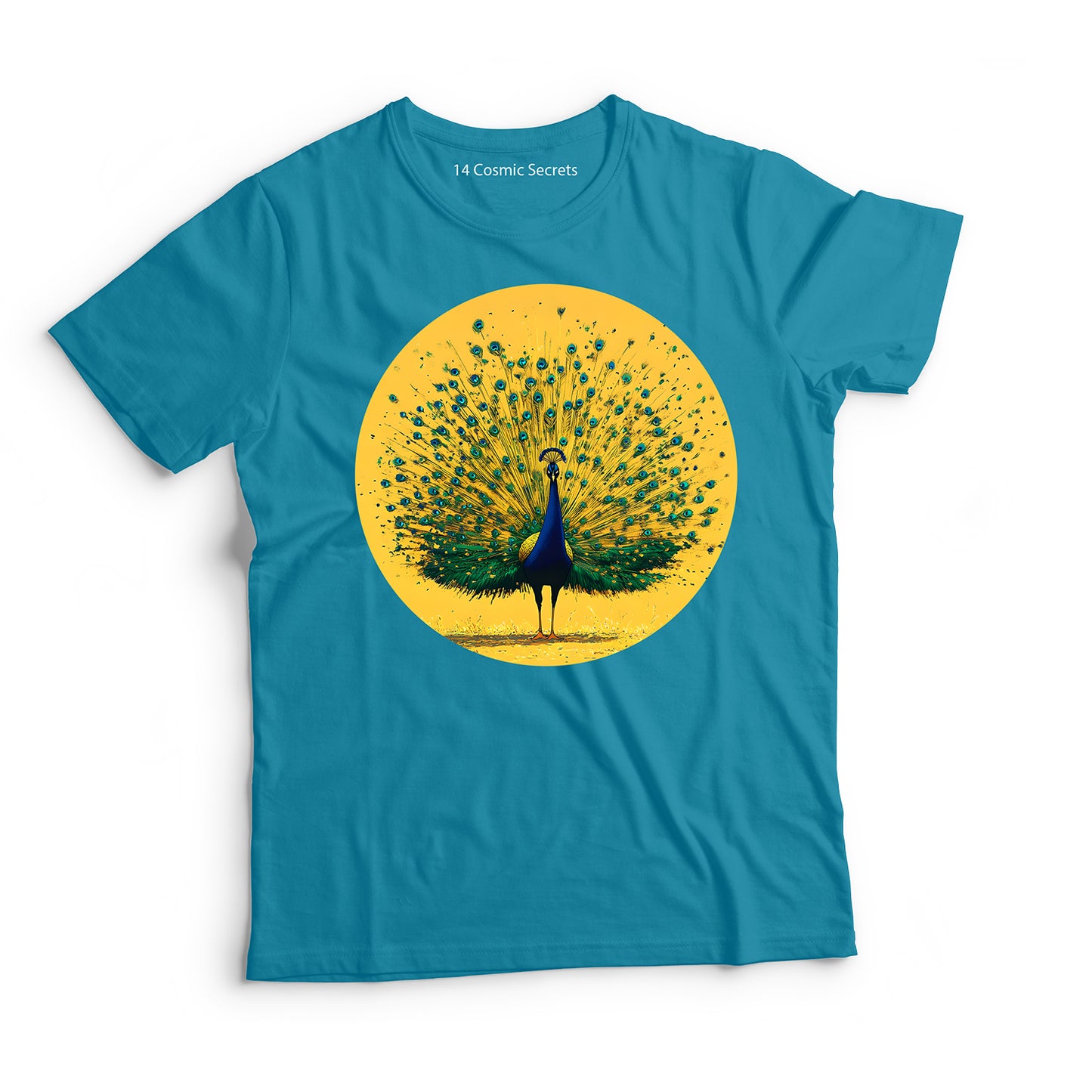 Peacock T-Shirt for Kids Cotton Elegant Strutting
