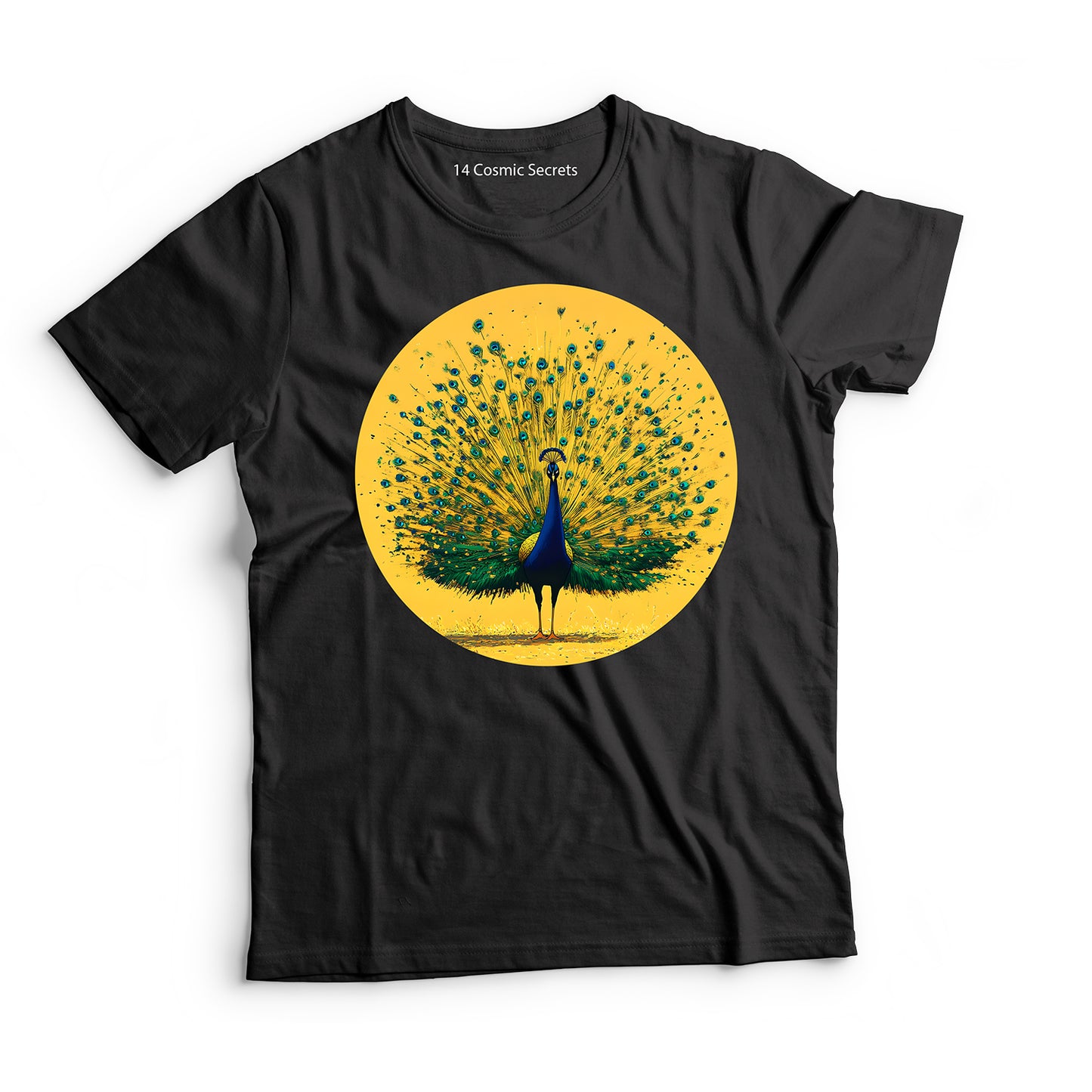 Peacock T-Shirt for Kids Cotton Elegant Strutting