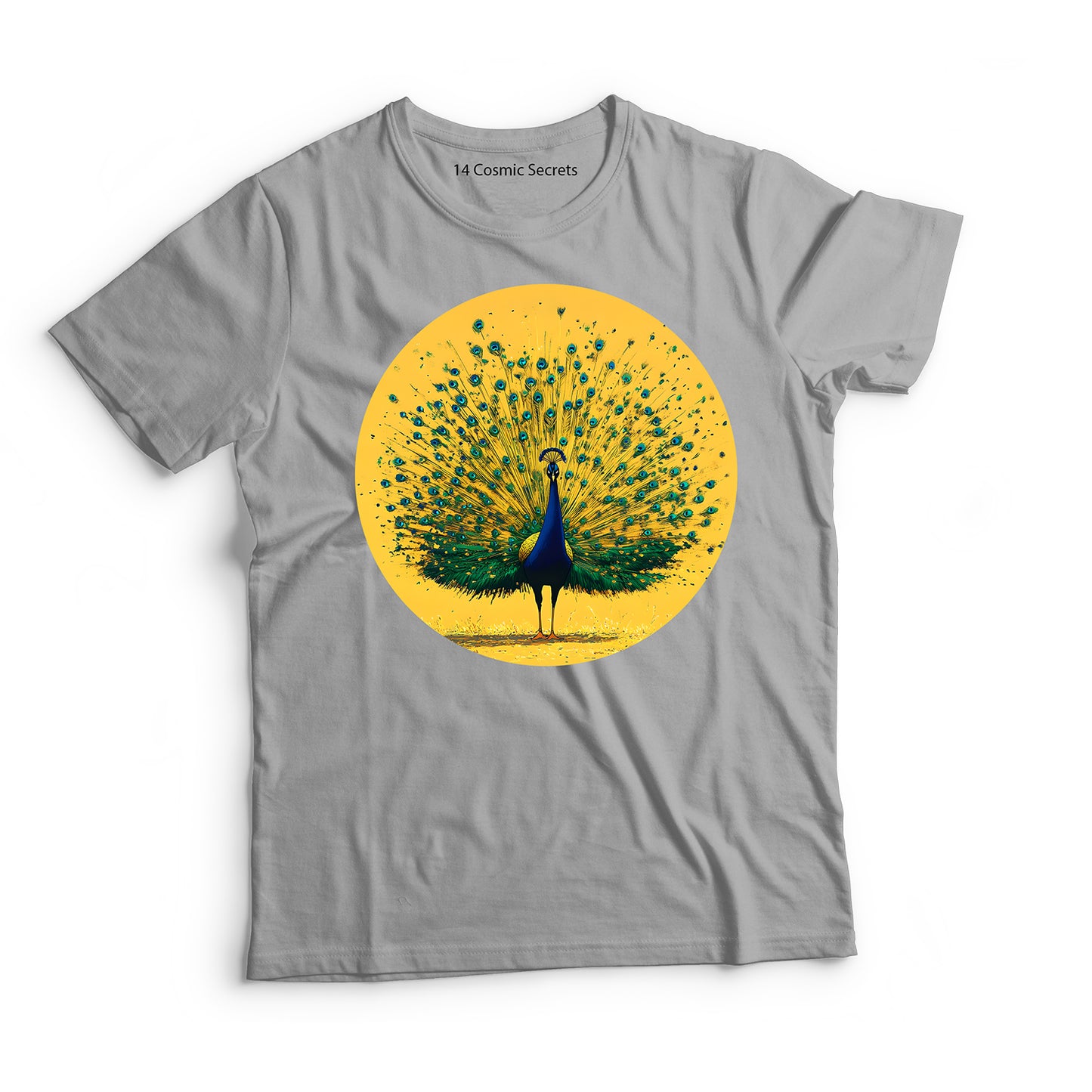 Peacock T-Shirt for Kids Cotton Elegant Strutting