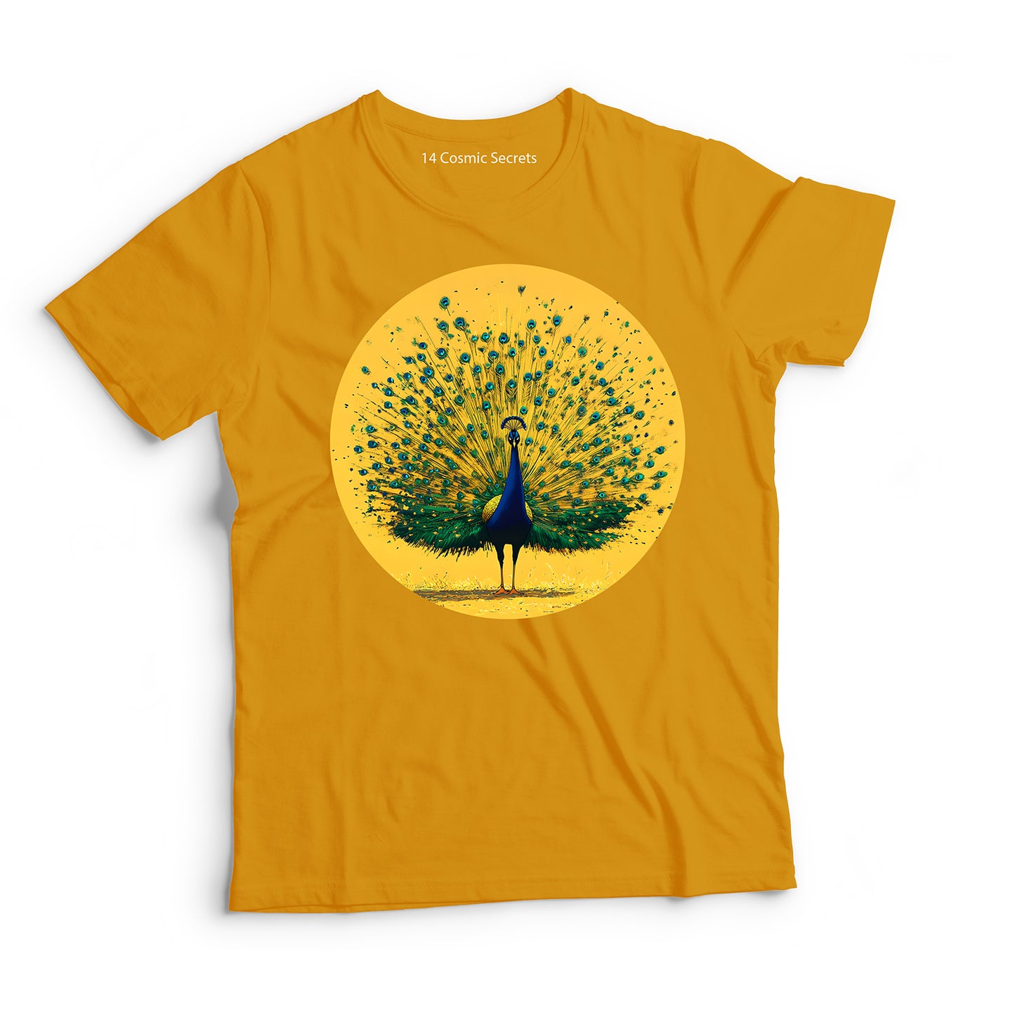 Peacock T-Shirt for Kids Cotton Elegant Strutting