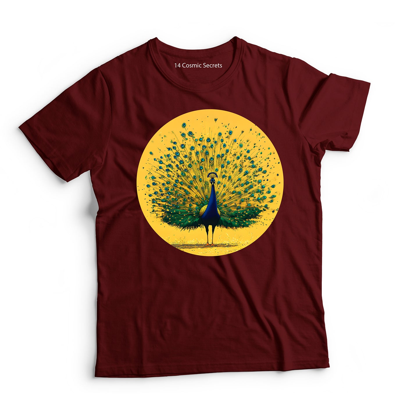Peacock T-Shirt for Kids Cotton Elegant Strutting