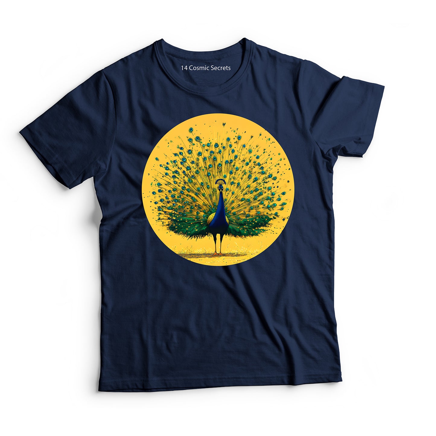 Peacock T-Shirt for Kids Cotton Elegant Strutting