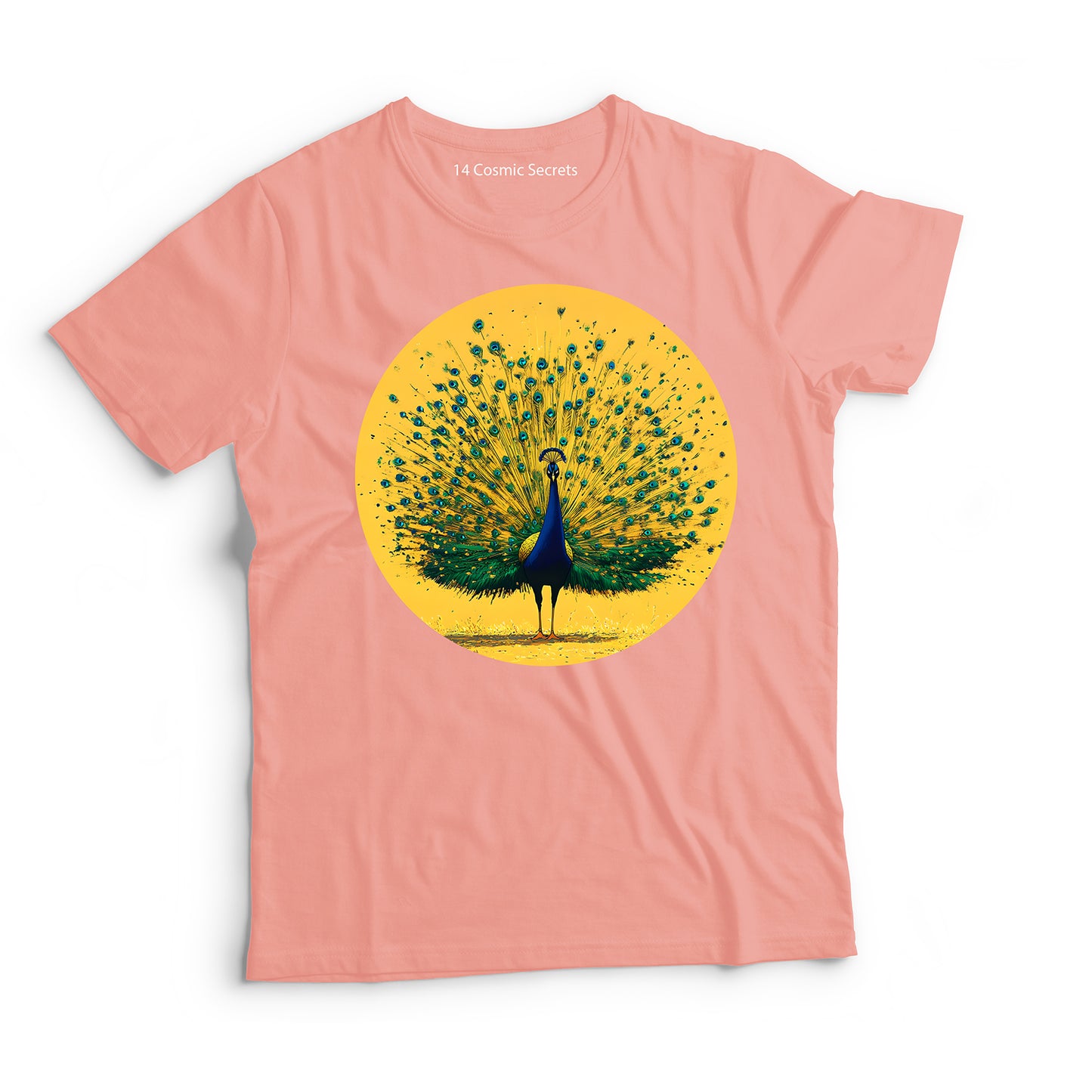 Peacock T-Shirt for Women Cotton Elegant Strutting