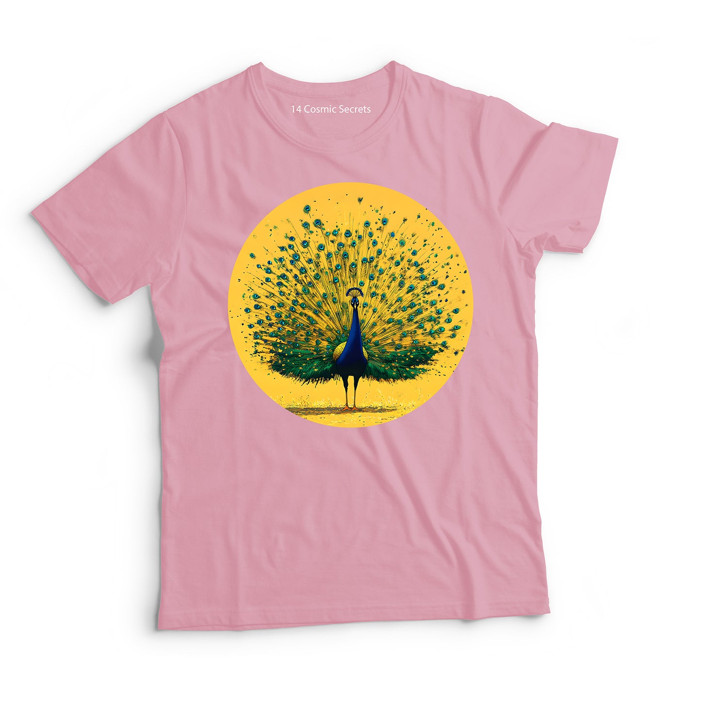 Peacock T-Shirt for Kids Cotton Elegant Strutting