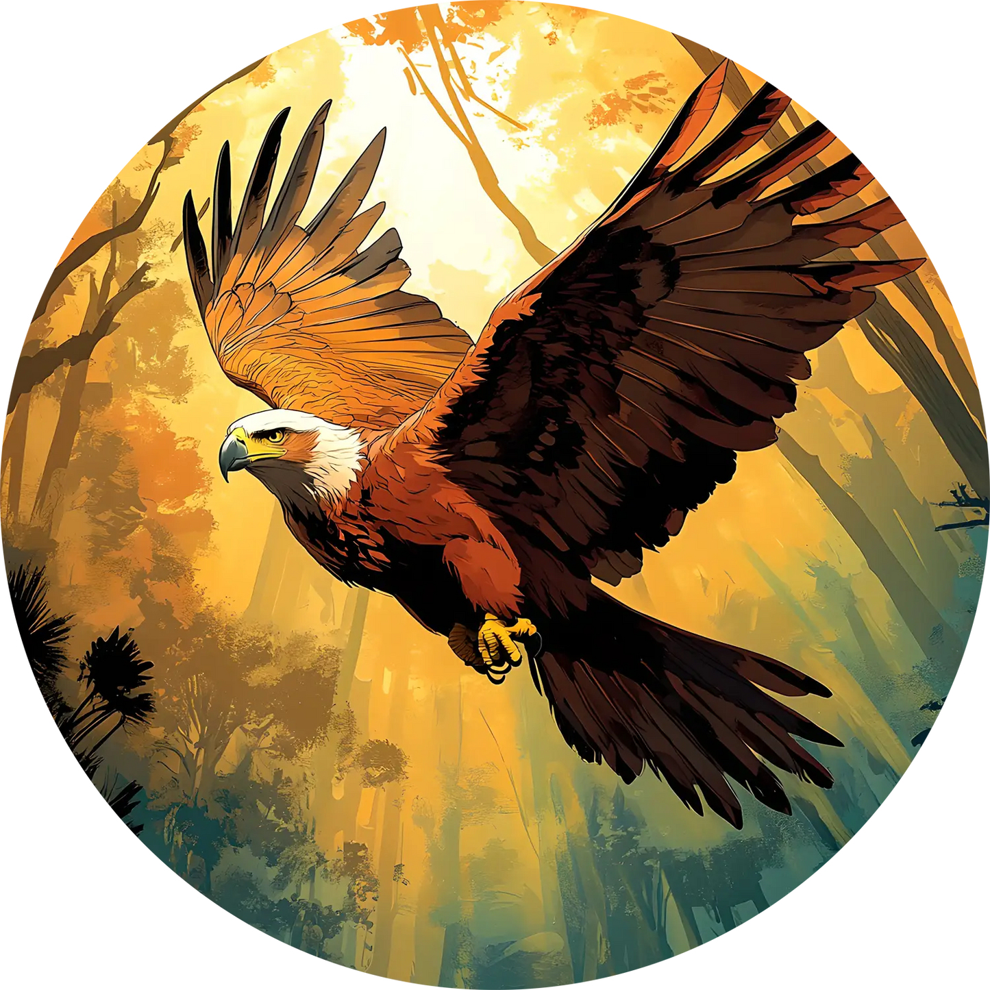 Eagle T-Shirt for Men Cotton Bold Vision