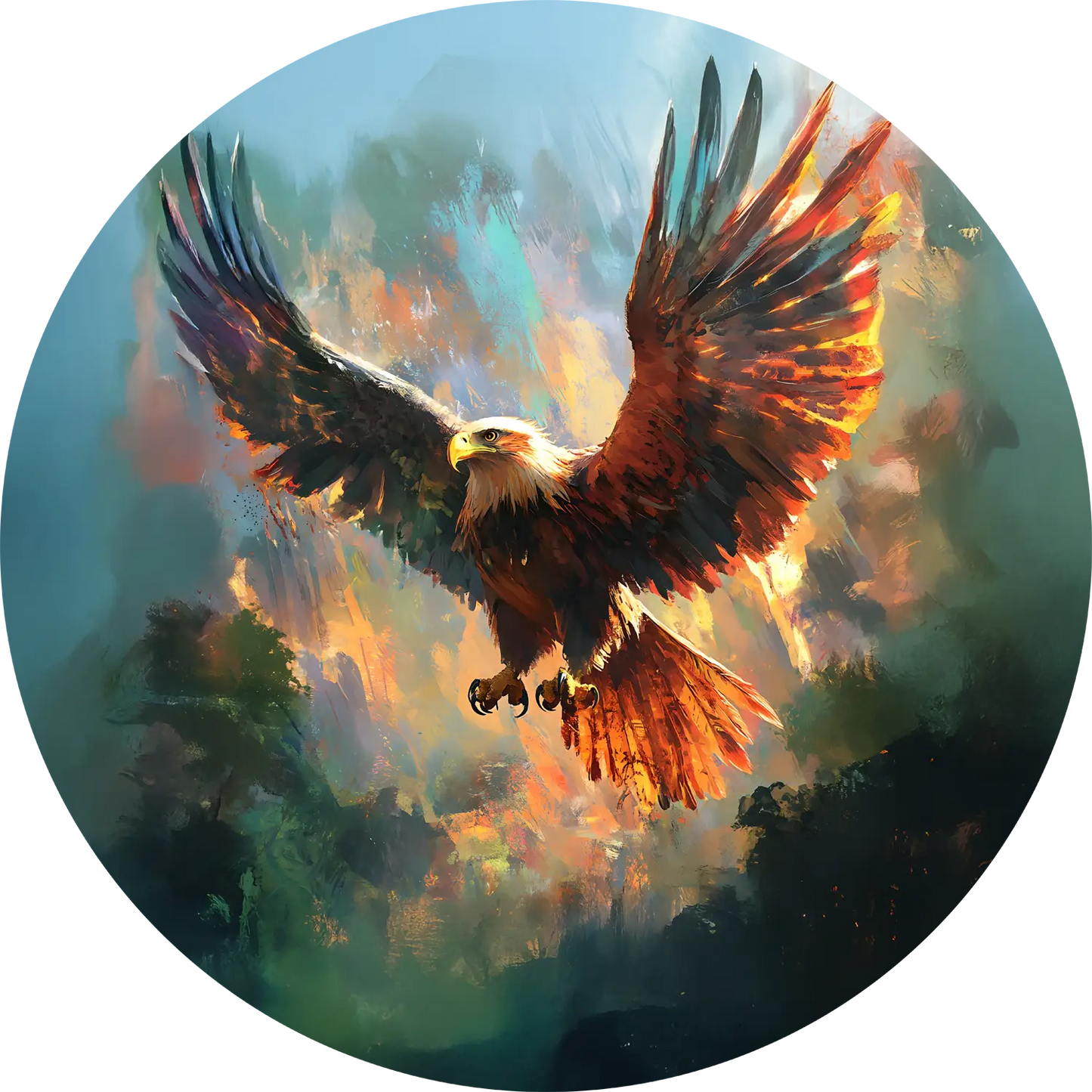 Eagle T-Shirt for Men Cotton Graceful Horizon