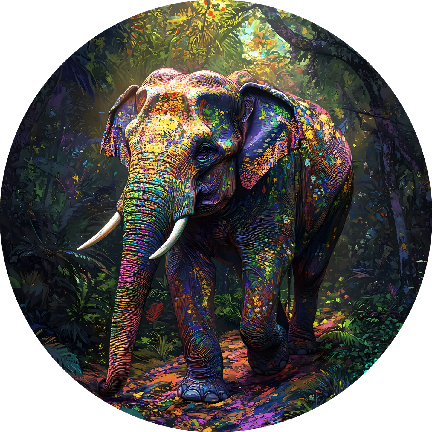 Elephant T-Shirt for Women Cotton Powerful Herd