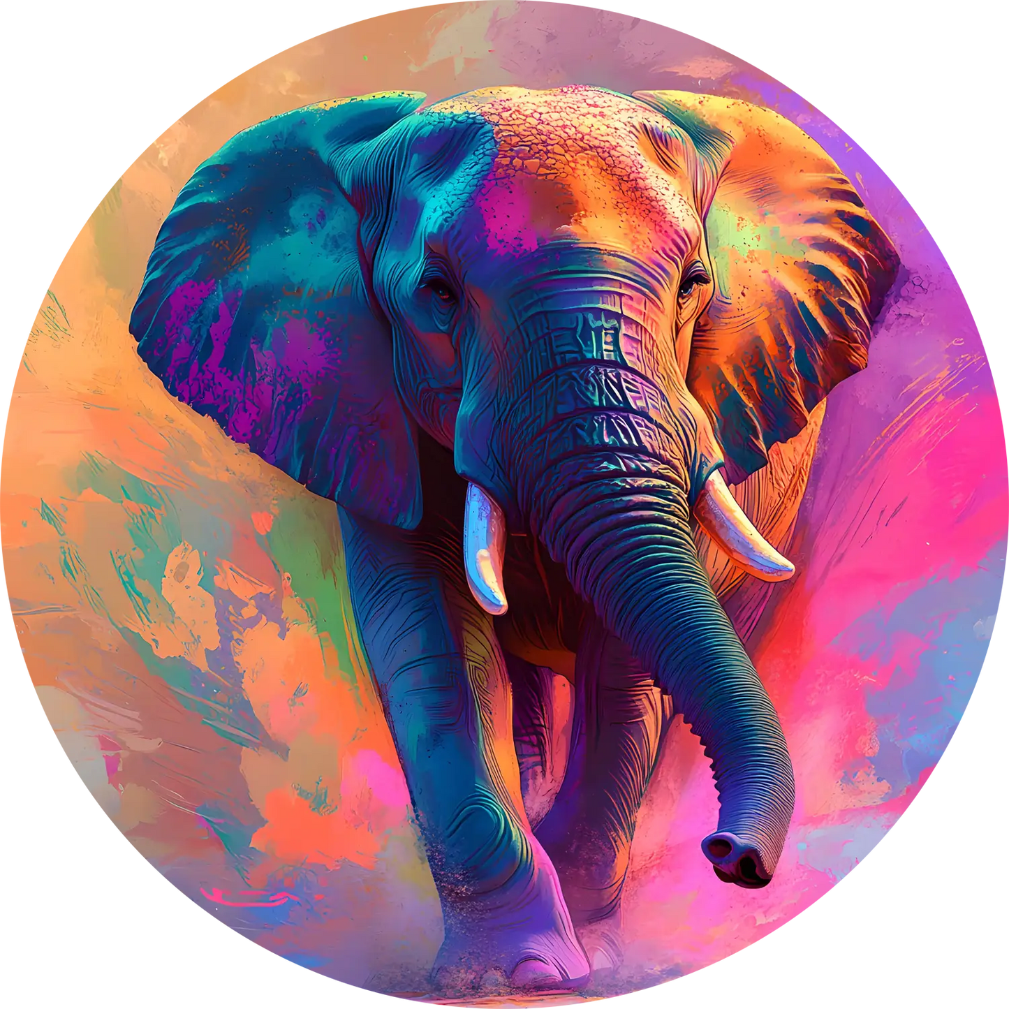 Elephant T-Shirt for Men Cotton Graceful Walking