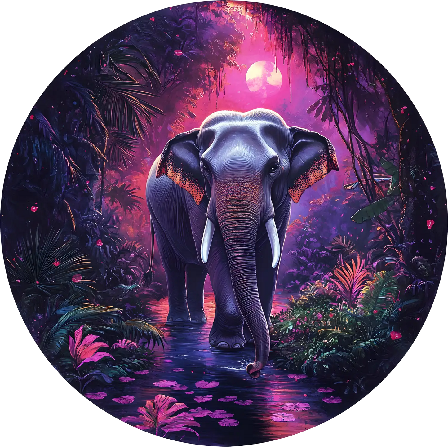 Elephant T-Shirt for Women Cotton Bold Safari