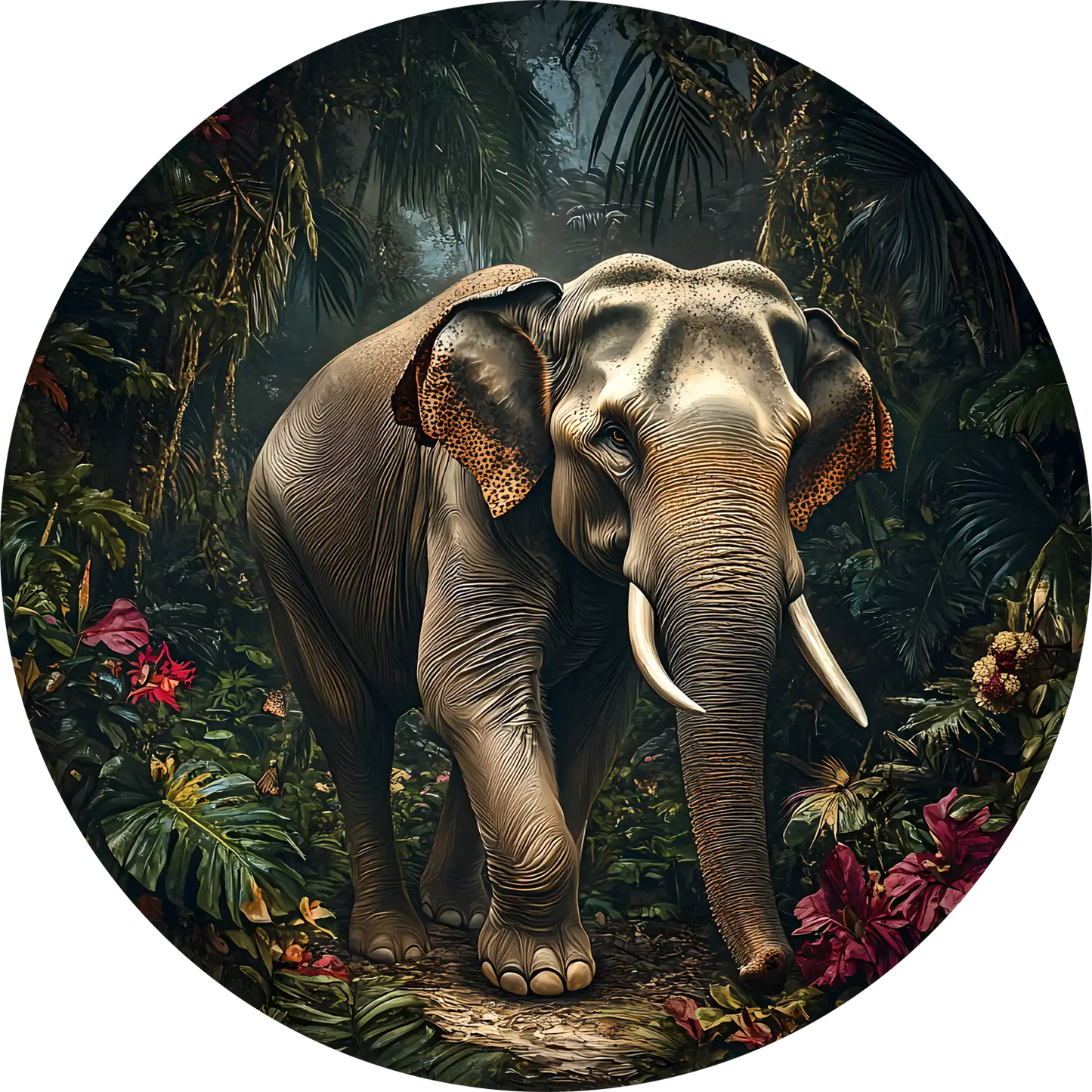 Elephant T-Shirt for Women Cotton Gentle Jungle