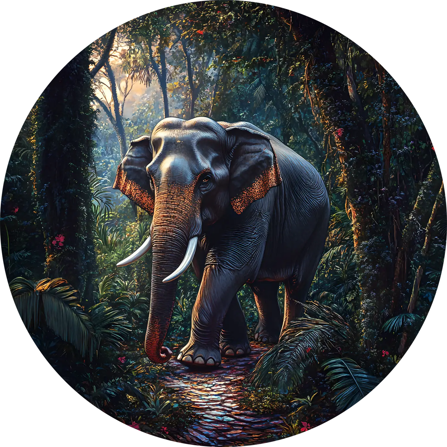 Elephant T-Shirt for Women Cotton Mighty Wild