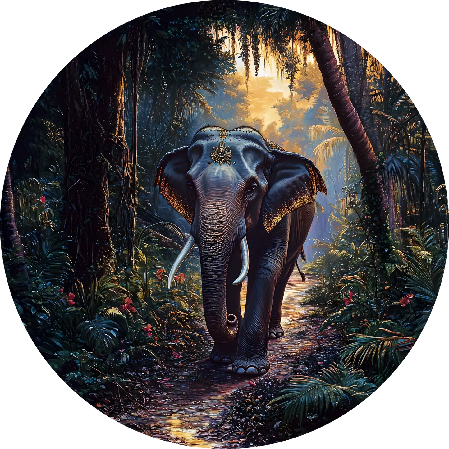Elephant T-Shirt for Men Cotton Regal Tusker