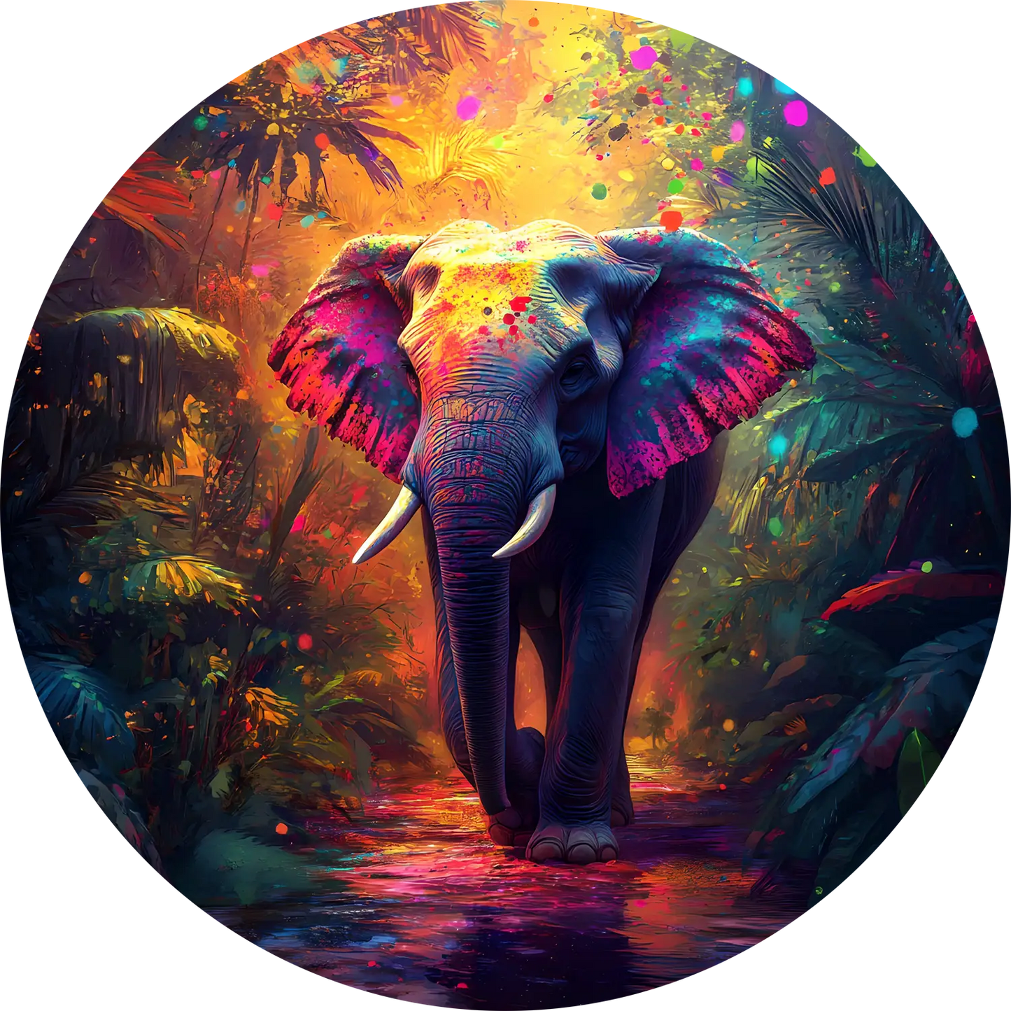 Elephant T-Shirt for Men Cotton Brave Guardian